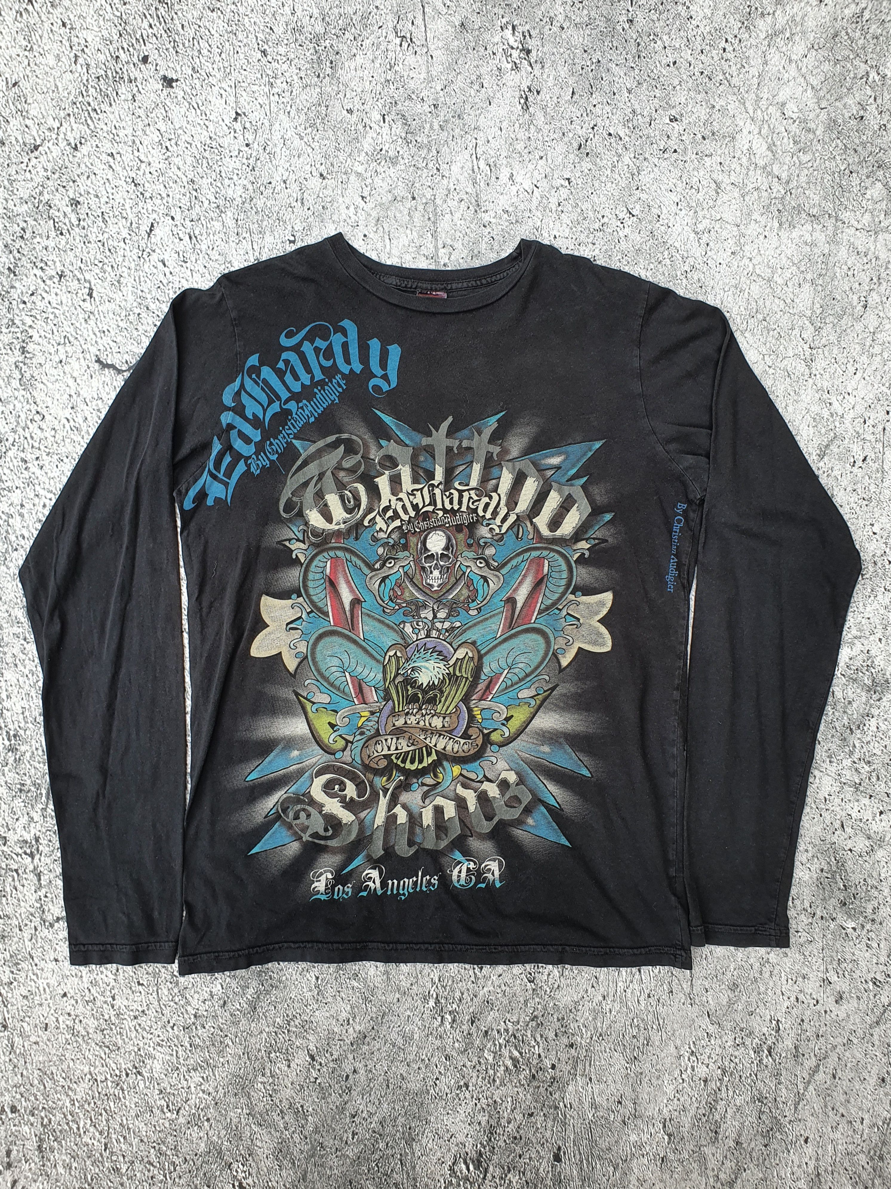 Christian Audigier Vintage y2k Ed hardy tattoo show longsleeve Size US L / EU 52-54 / 3 - 1 Thumbnail
