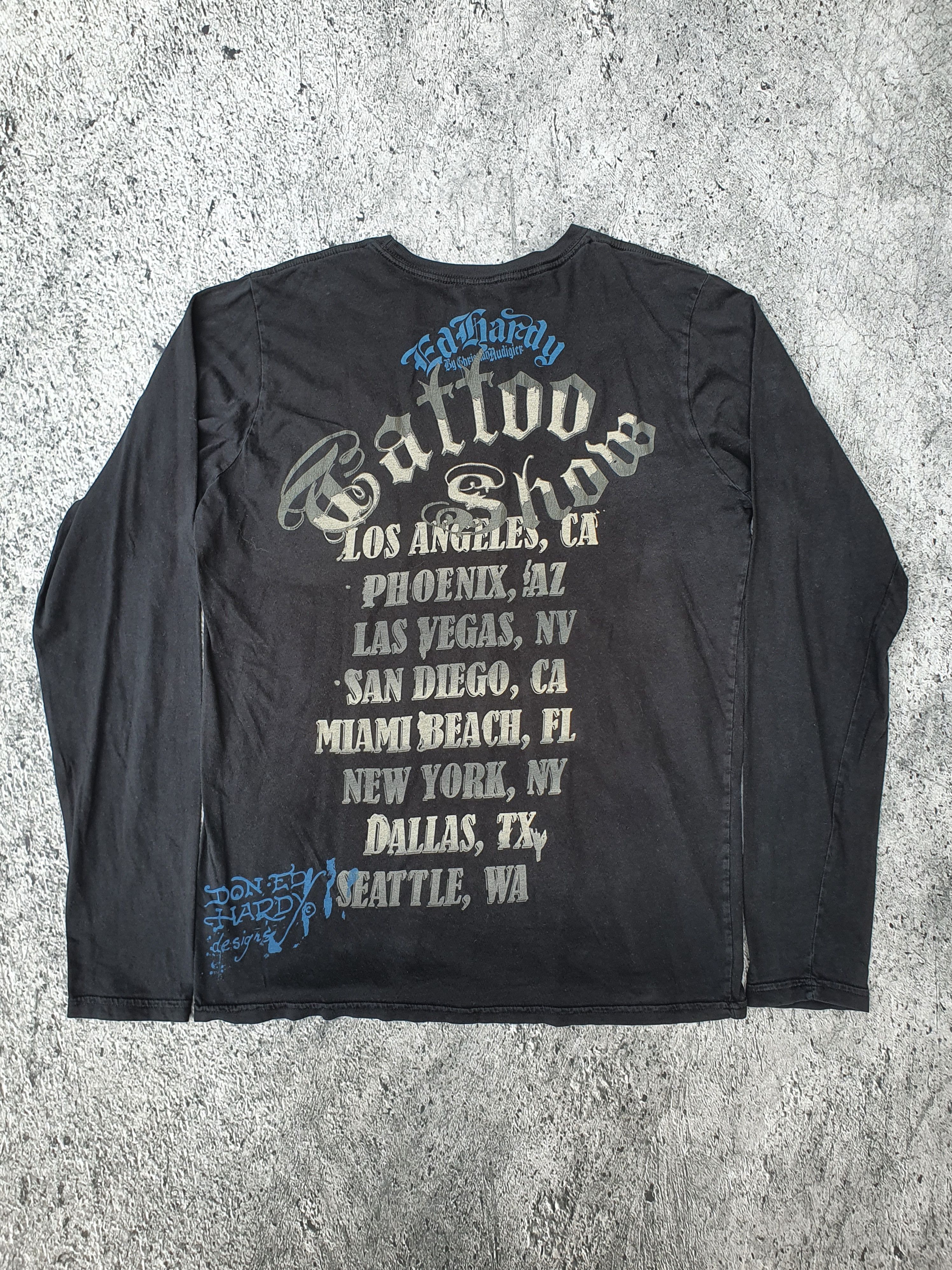 Christian Audigier Vintage y2k Ed hardy tattoo show longsleeve Size US L / EU 52-54 / 3 - 2 Thumbnail