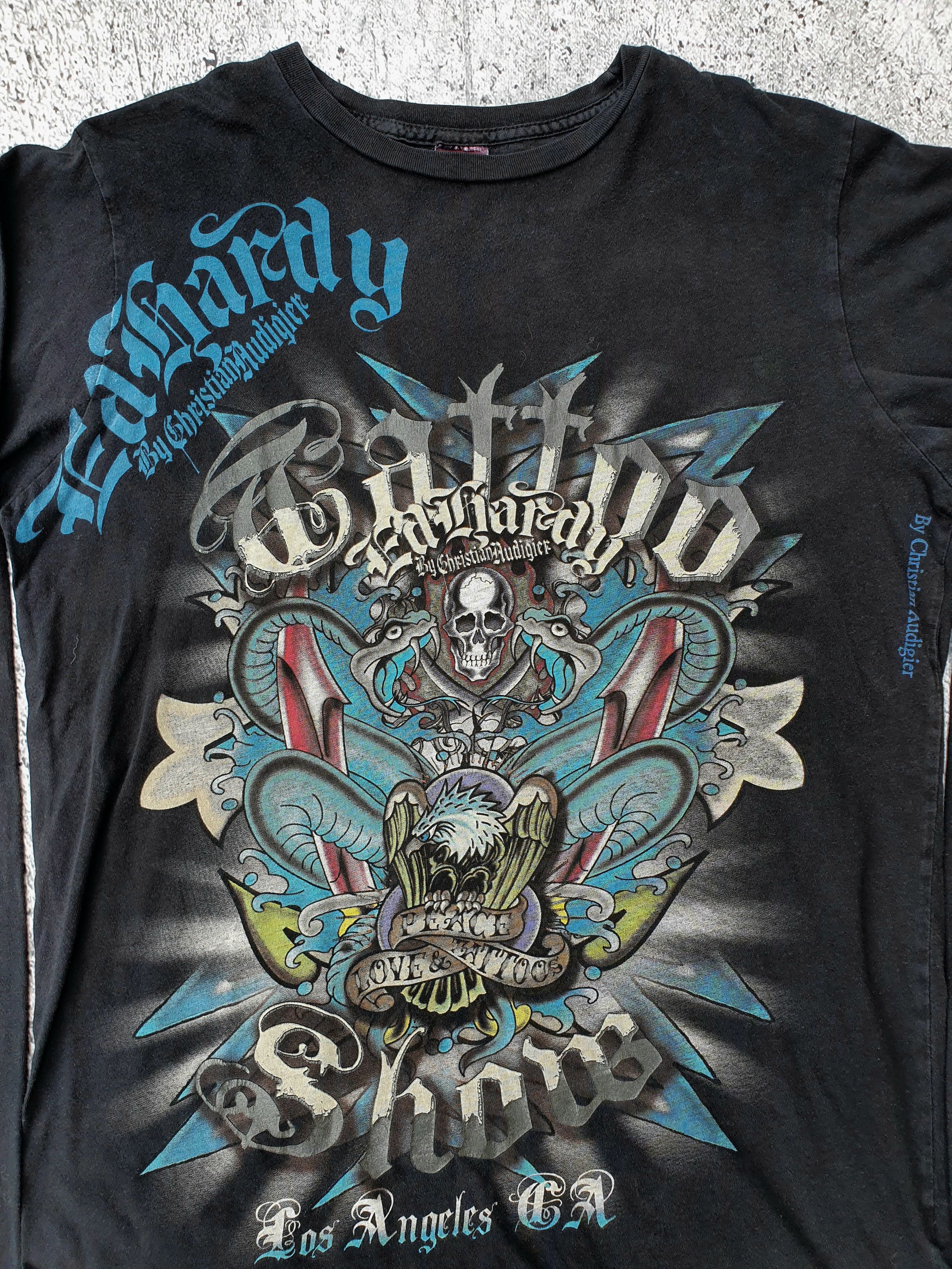 Christian Audigier Vintage y2k Ed hardy tattoo show longsleeve Size US L / EU 52-54 / 3 - 3 Thumbnail