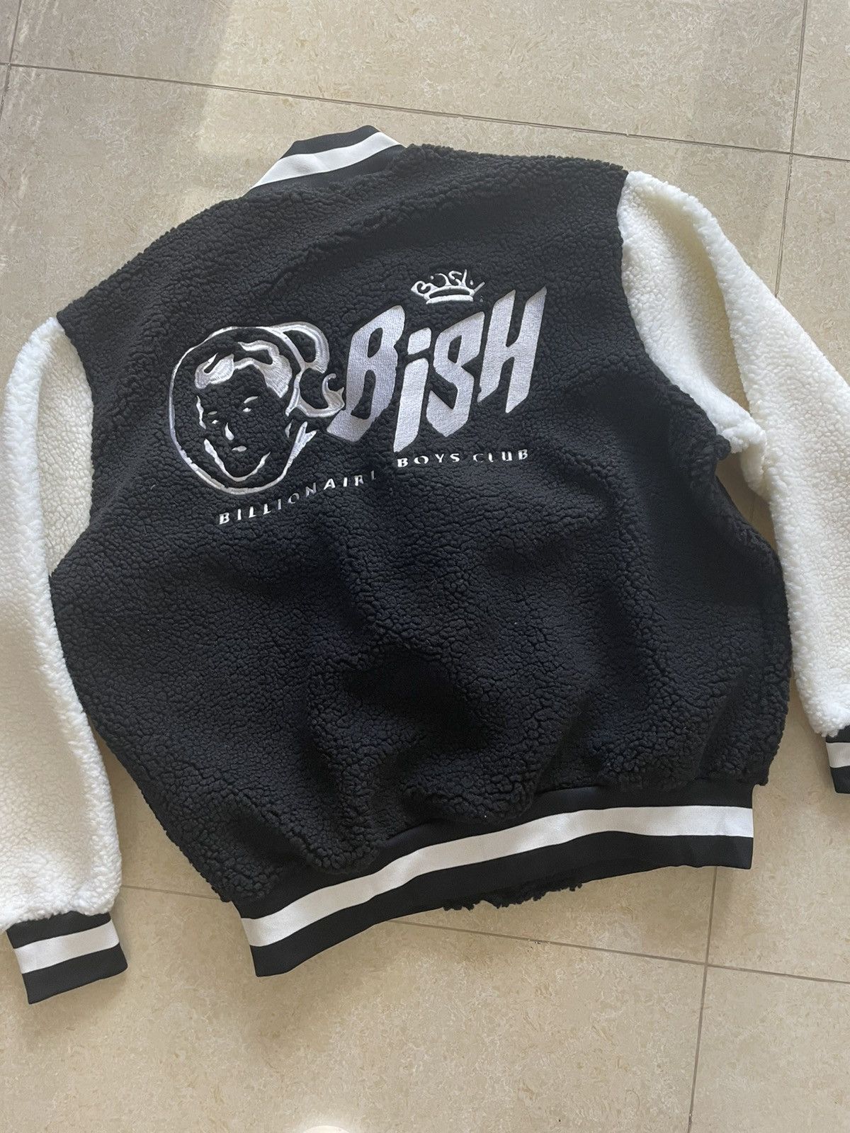 Billionaire Boys Club BBC x BISH fleece varsity jacket XL | Grailed