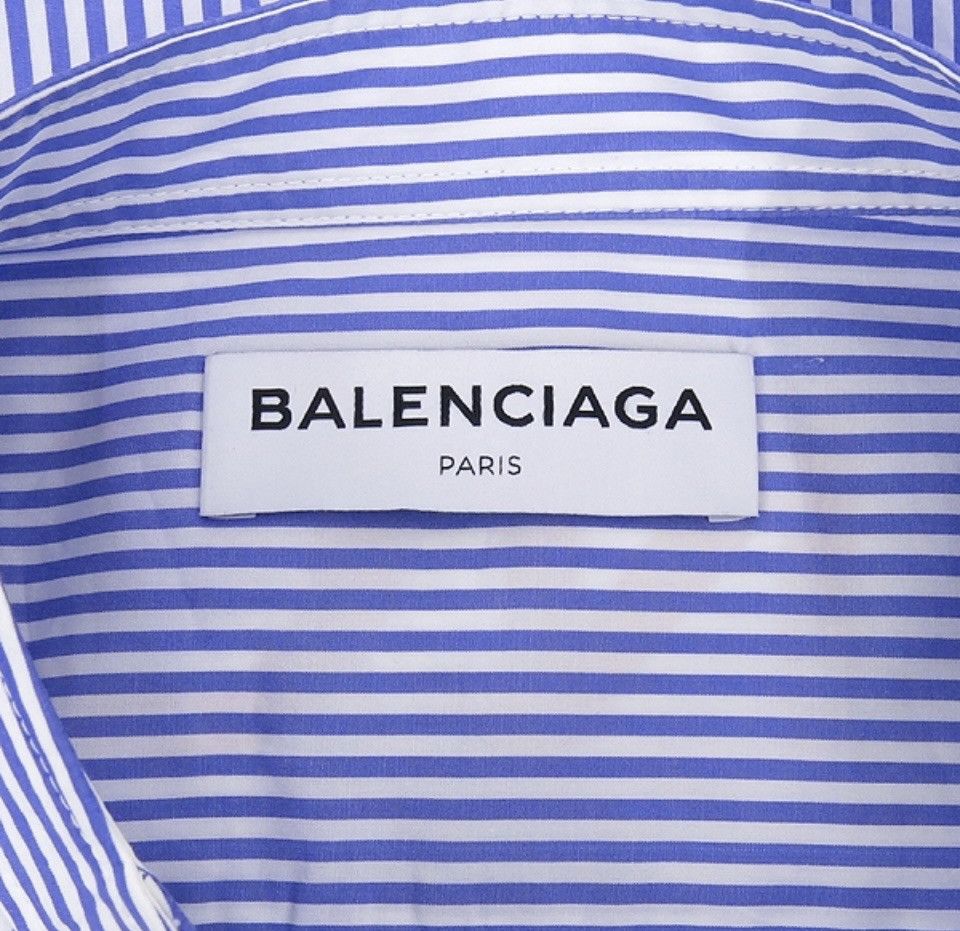 Balenciaga BALENCIAGA 2017 OVERSIZED STRIPED SHIRT Size US XL / EU 56 / 4 - 4 Thumbnail