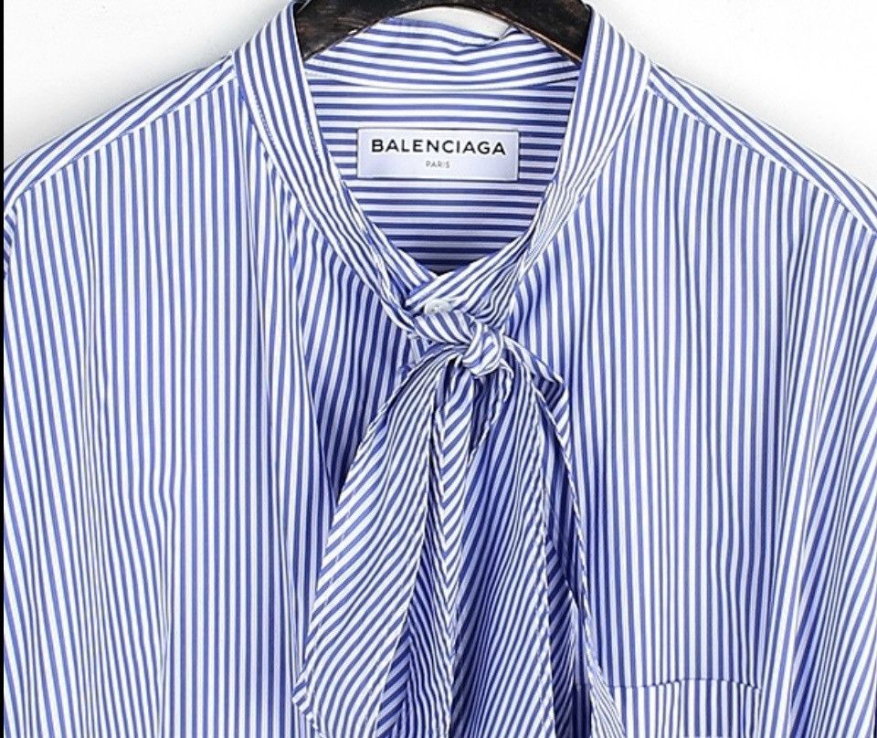 Balenciaga BALENCIAGA 2017 OVERSIZED STRIPED SHIRT Size US XL / EU 56 / 4 - 2 Thumbnail