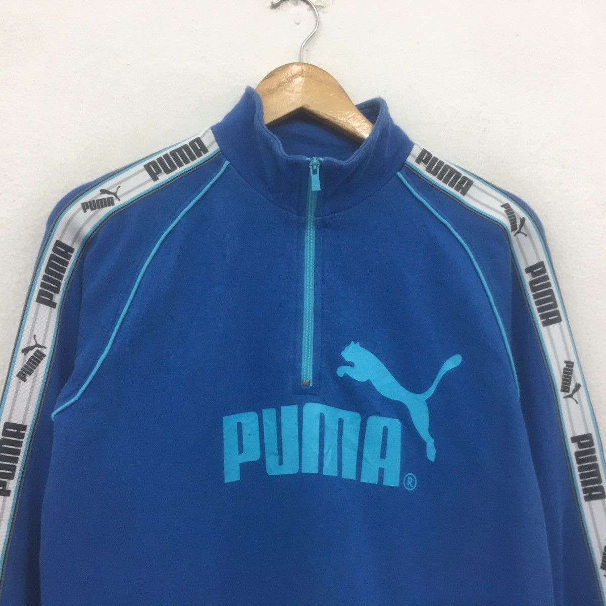 Japanese Brand × Puma Puma Sweatshirt Half Zip Big Logo Print Spellout Side Tape Size US S / EU 44-46 / 1 - 2 Thumbnail