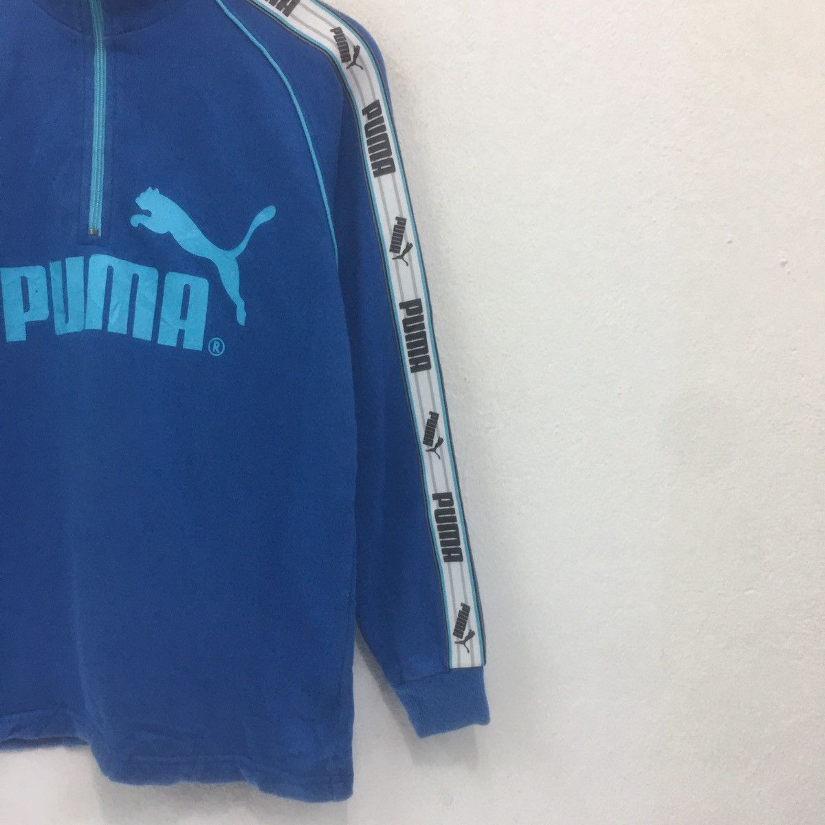 Japanese Brand × Puma Puma Sweatshirt Half Zip Big Logo Print Spellout Side Tape Size US S / EU 44-46 / 1 - 3 Thumbnail