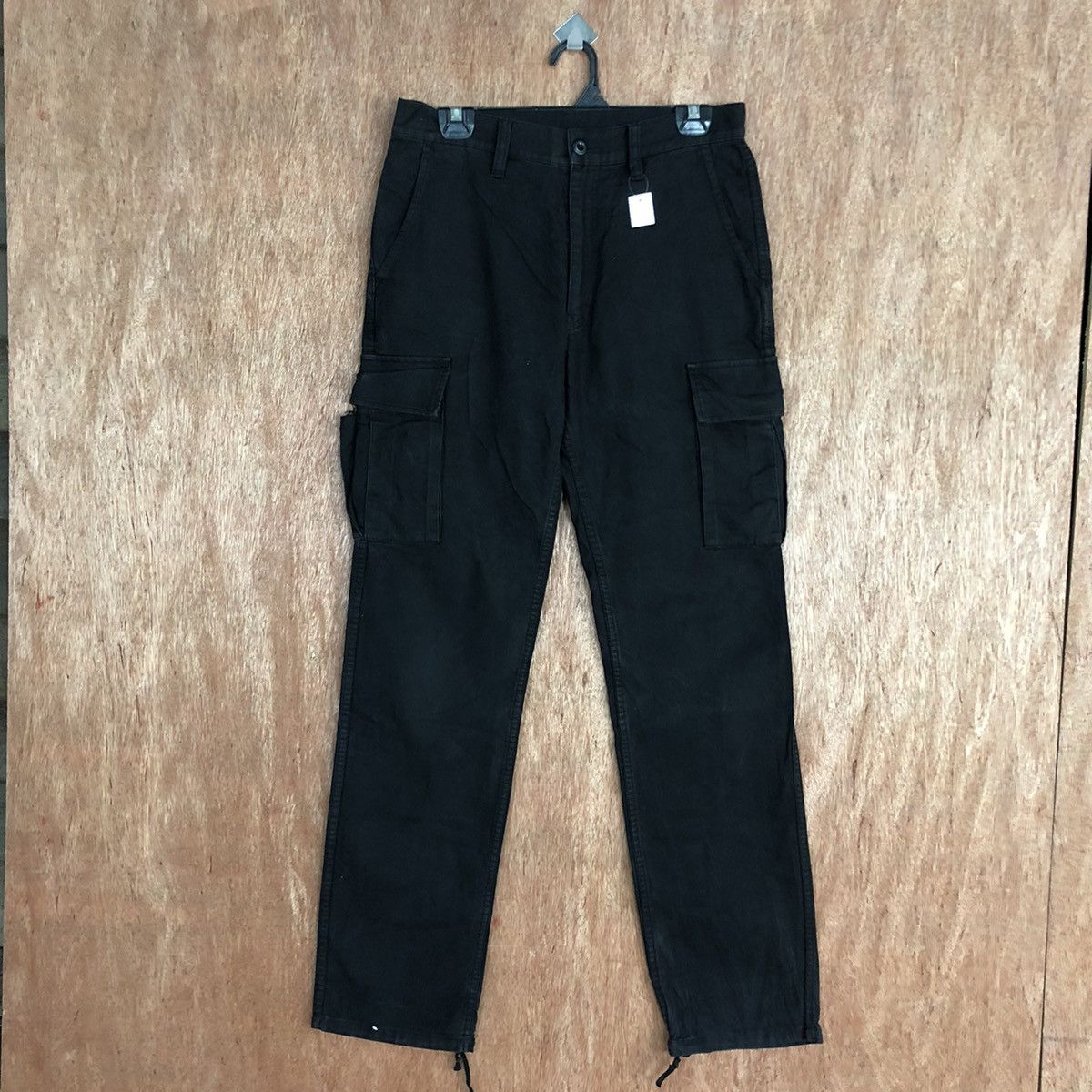 Japanese Brand D Japan Black Multipocket utility Cargo Pants #2162 Size US 30 / EU 46 - 1 Thumbnail