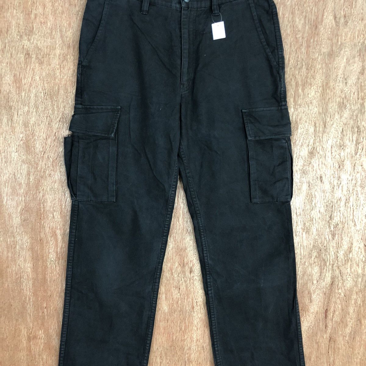 Japanese Brand D Japan Black Multipocket utility Cargo Pants #2162 Size US 30 / EU 46 - 4 Thumbnail