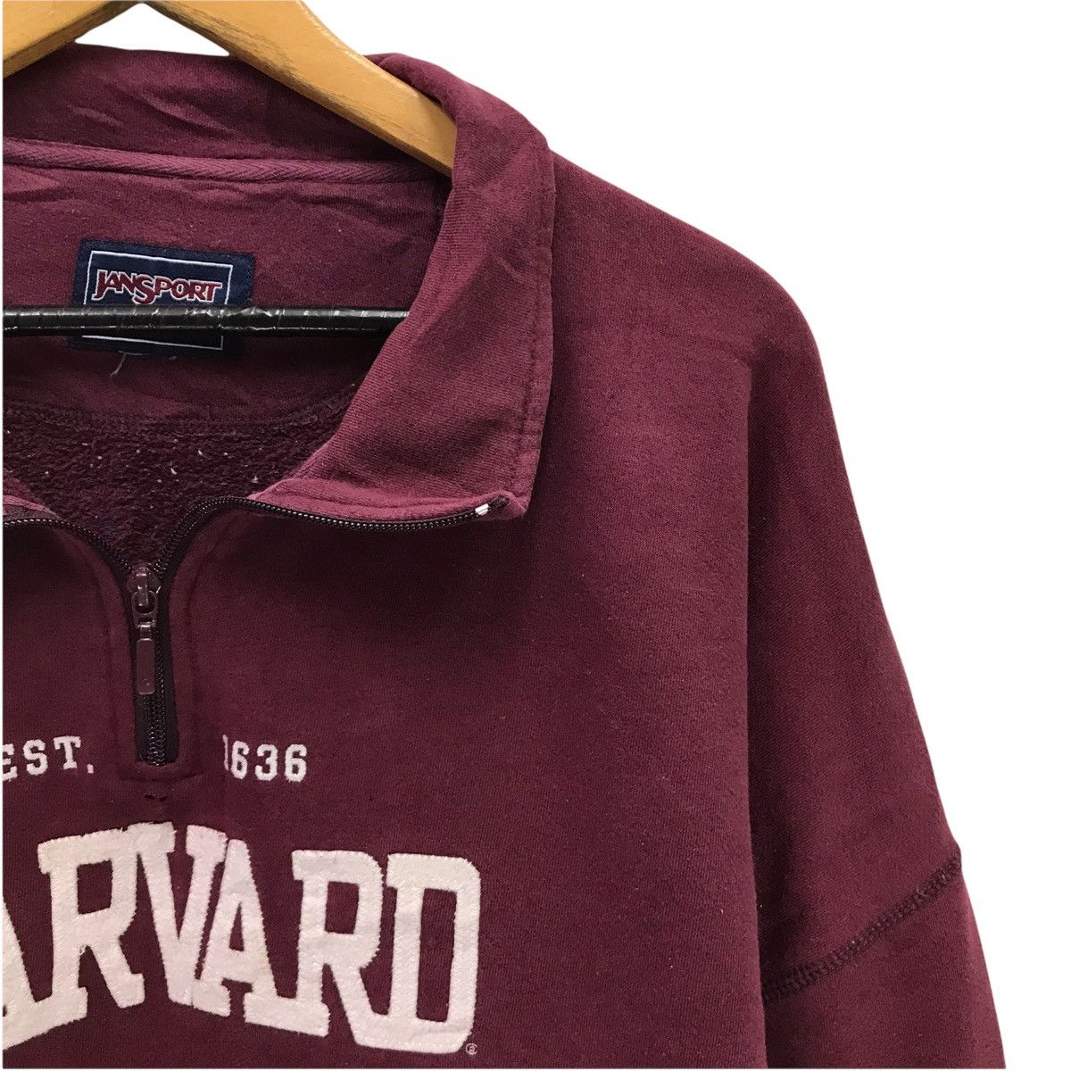 Other Vintage Harvard Half Zip Sweatshirt Jansport Tag Size US XL / EU 56 / 4 - 4 Thumbnail