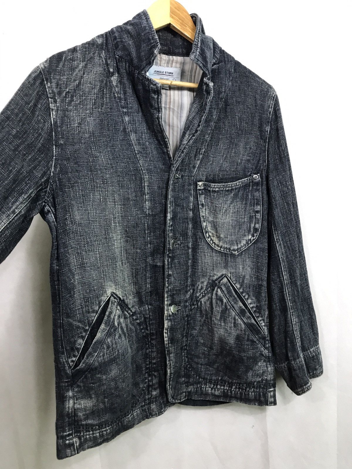 Indigo × Japanese Brand JUNGLE STORM INDIGO DYED CHORE JACKET MADE IN JAPAN Size US M / EU 48-50 / 2 - 4 Thumbnail