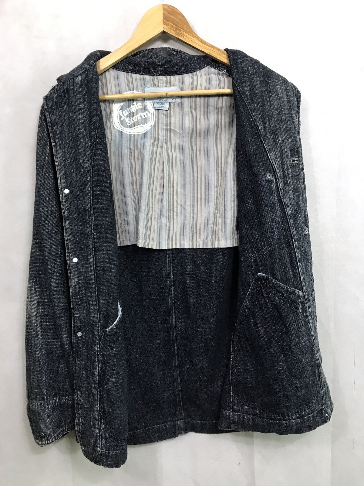 Indigo × Japanese Brand JUNGLE STORM INDIGO DYED CHORE JACKET MADE IN JAPAN Size US M / EU 48-50 / 2 - 7 Thumbnail