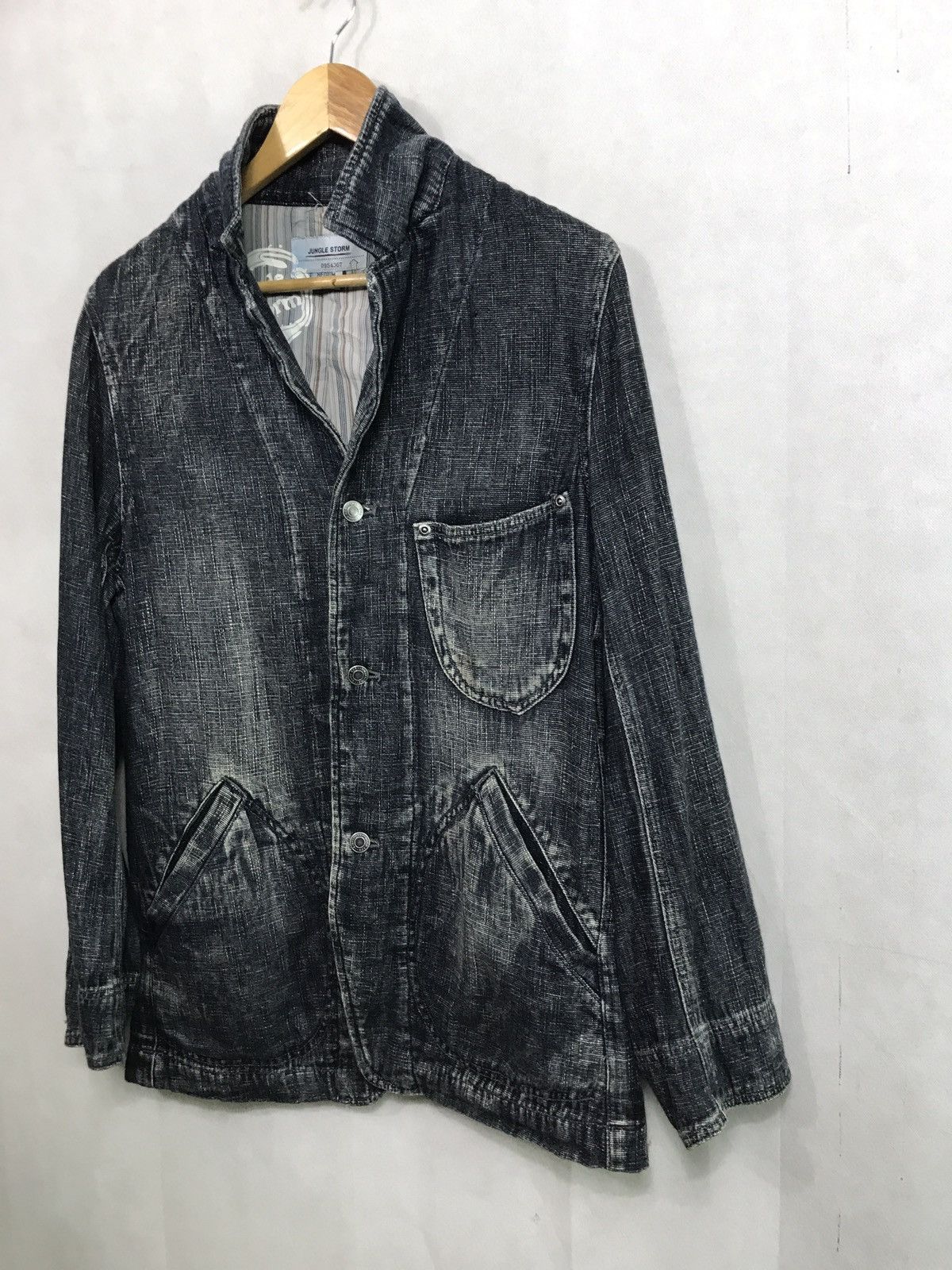 Indigo × Japanese Brand JUNGLE STORM INDIGO DYED CHORE JACKET MADE IN JAPAN Size US M / EU 48-50 / 2 - 2 Thumbnail