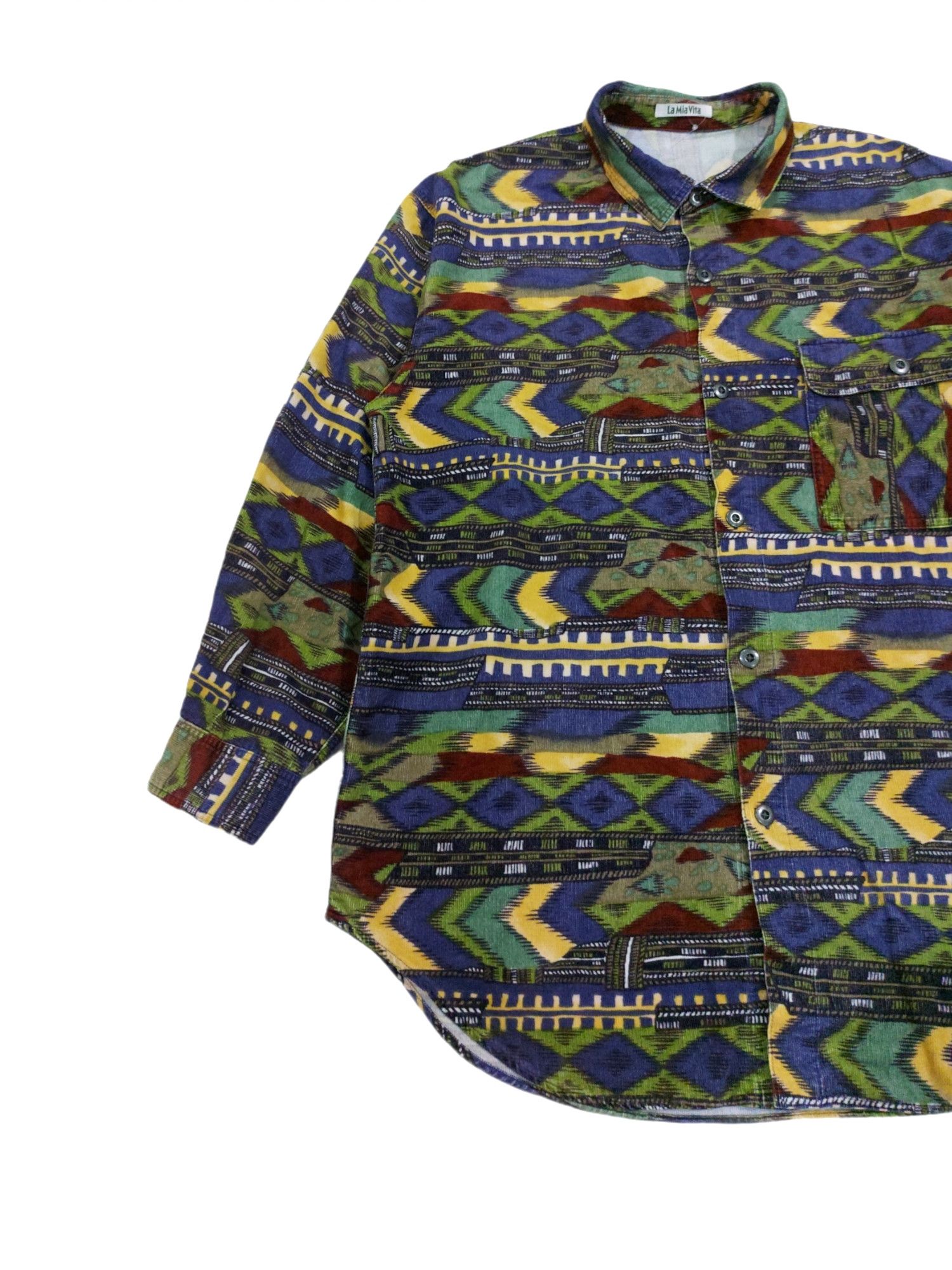 Designer RARE! VTG LA MIA VITA ITALIAN BRAND ABSTRACT ART CORDUROY Size US M / EU 48-50 / 2 - 4 Thumbnail