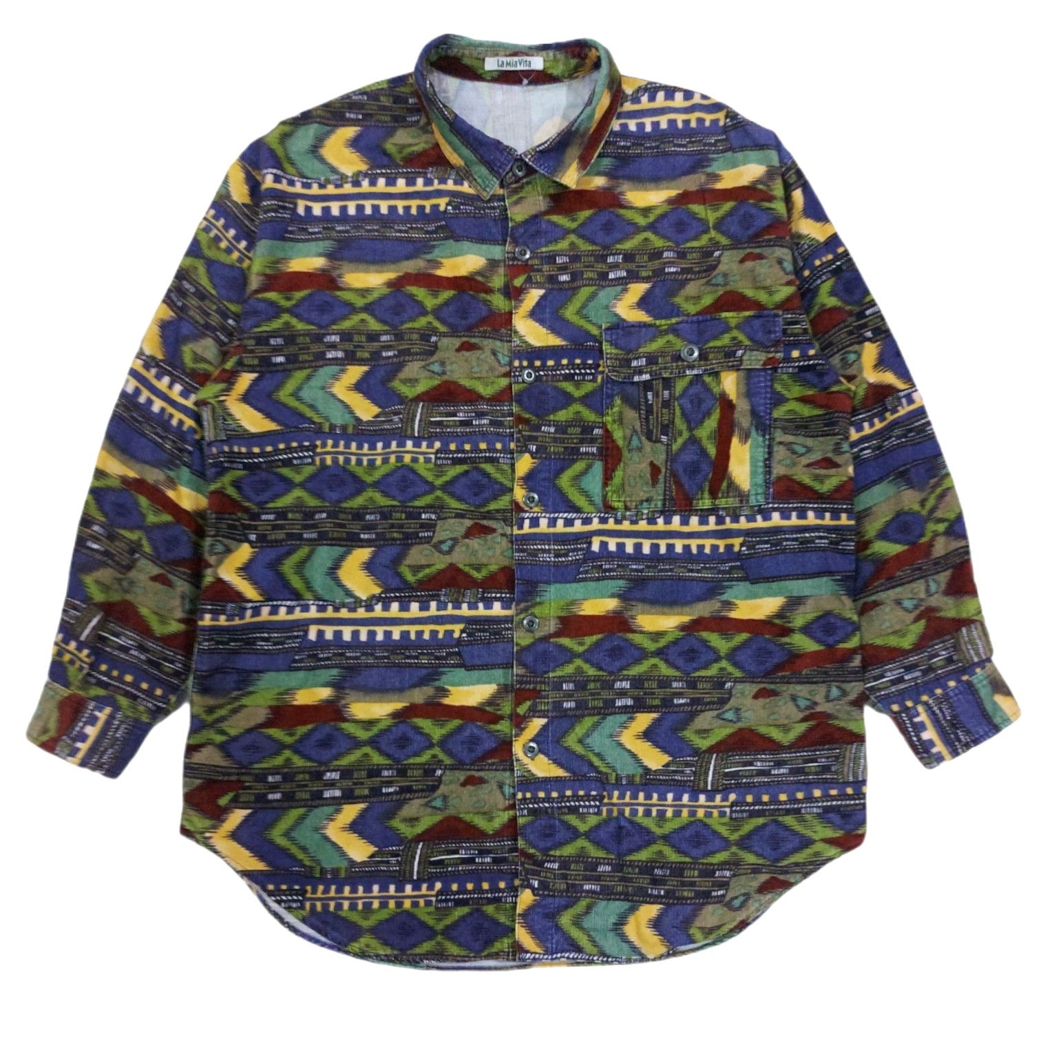 Designer RARE! VTG LA MIA VITA ITALIAN BRAND ABSTRACT ART CORDUROY Size US M / EU 48-50 / 2 - 1 Thumbnail