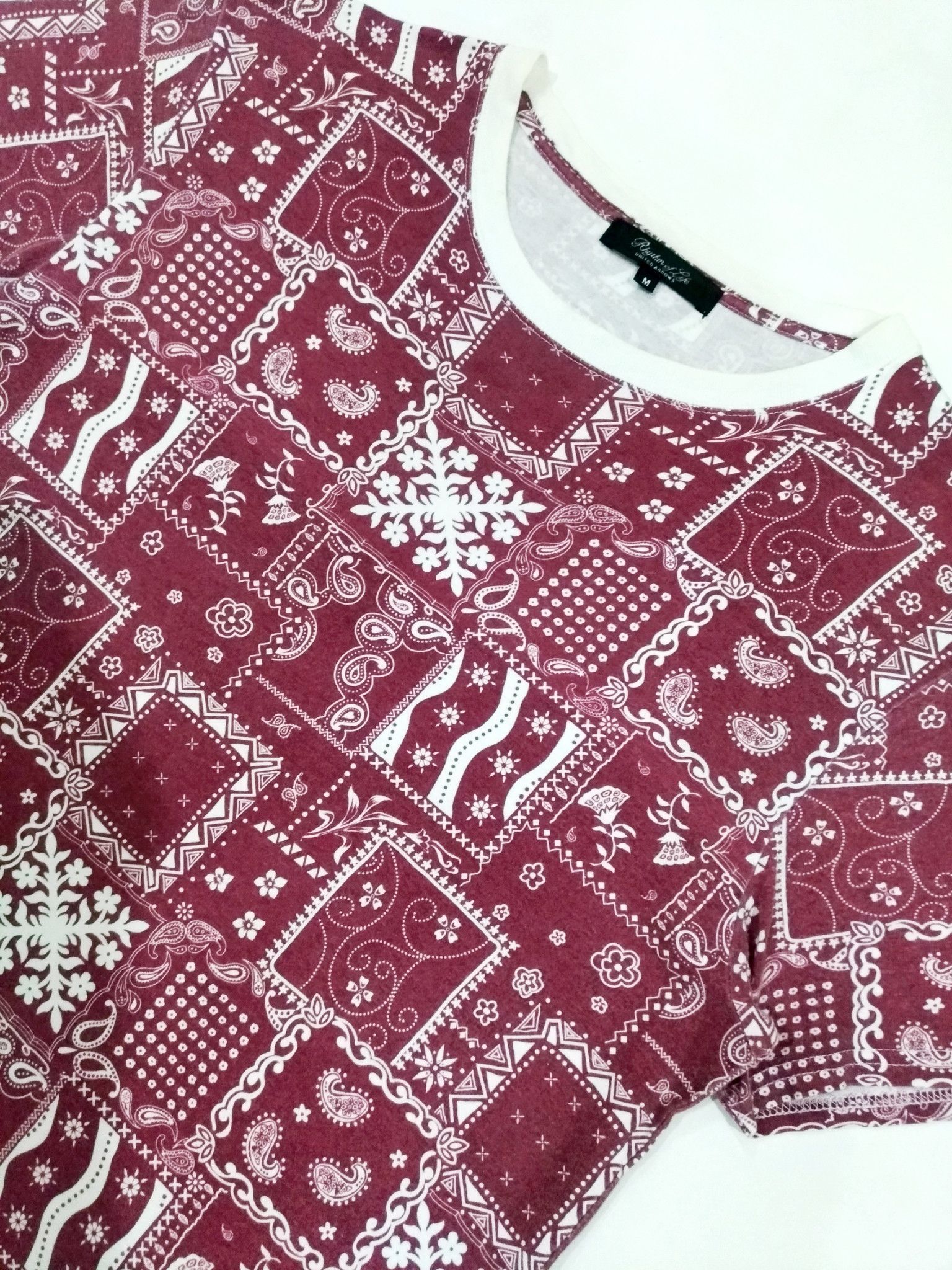 Designer × Japanese Brand × United Arrows RARE! RHYTHM OF LIFE by UNITED ARROWS BANDANA TEE Size US M / EU 48-50 / 2 - 5 Thumbnail