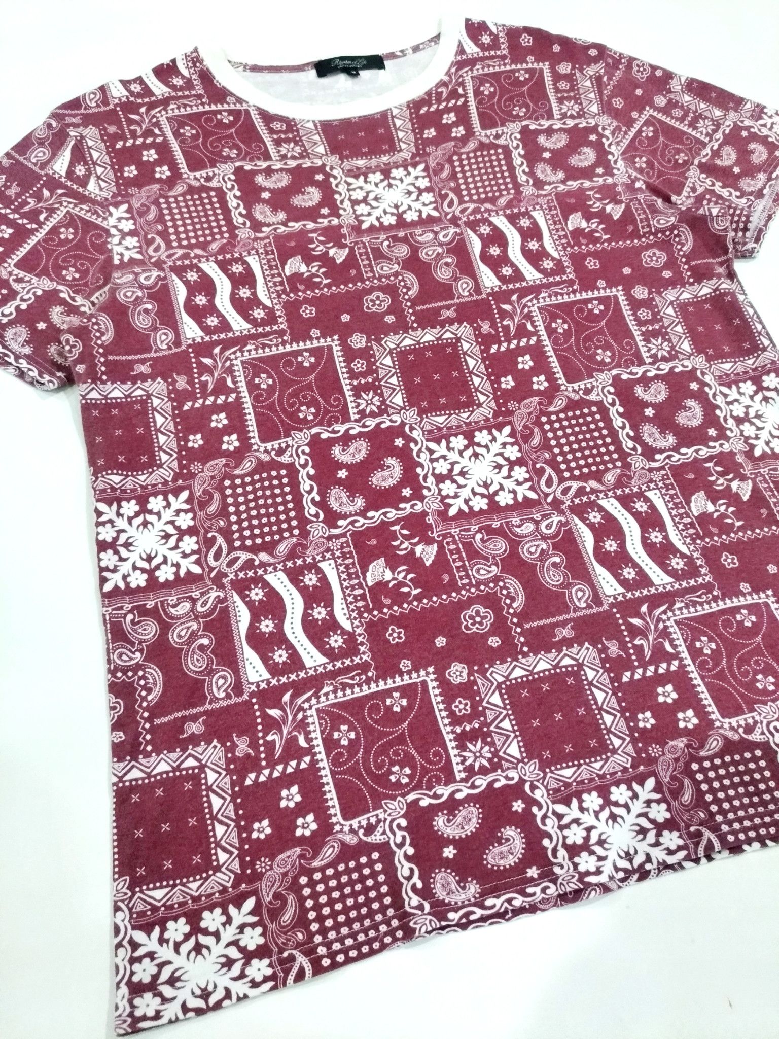 Designer × Japanese Brand × United Arrows RARE! RHYTHM OF LIFE by UNITED ARROWS BANDANA TEE Size US M / EU 48-50 / 2 - 4 Thumbnail