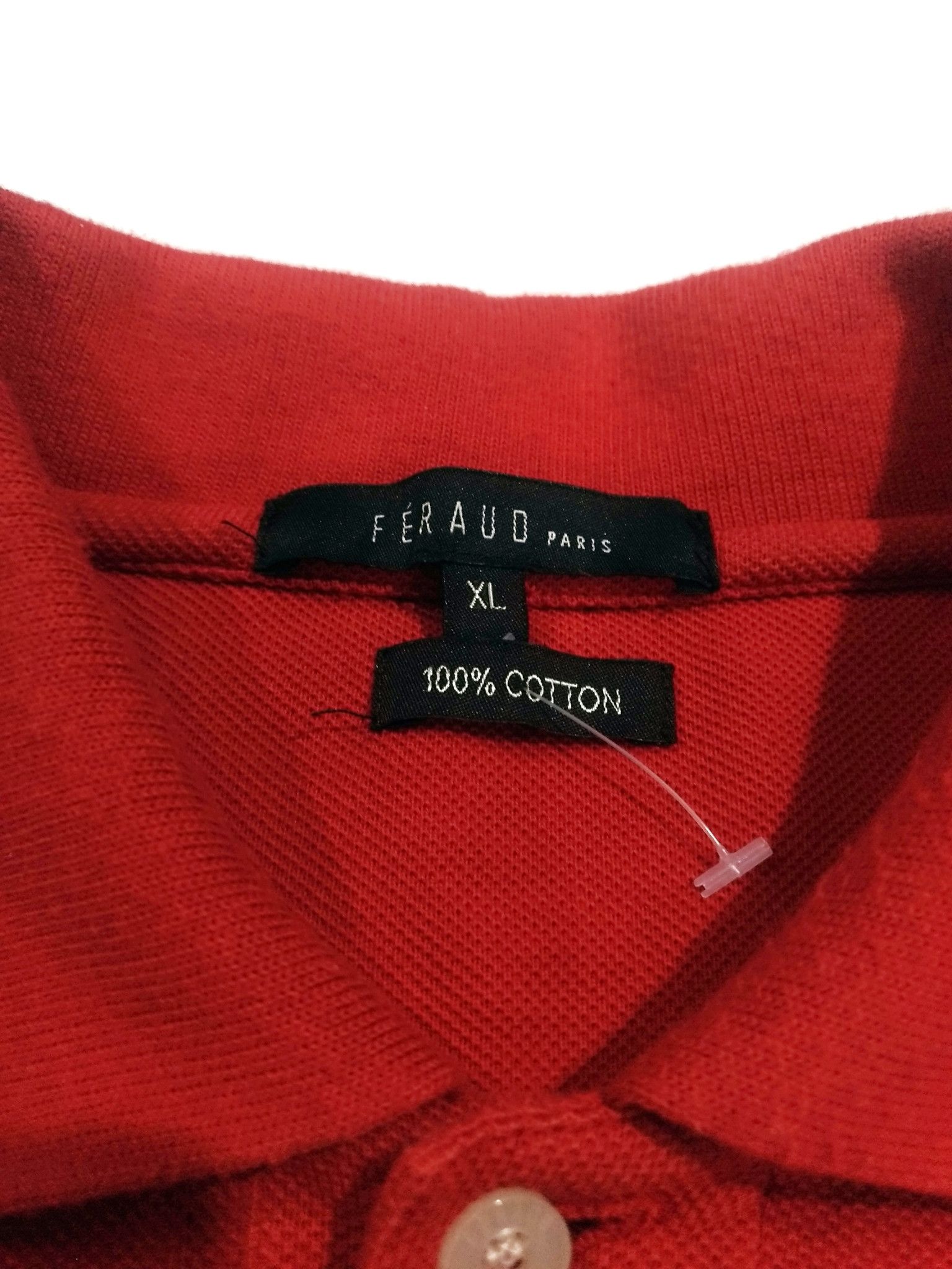 Designer × Louis Feraud RARE! FERAUD PARIS SMALL LOGO RED SMART POLO Size US XL / EU 56 / 4 - 4 Thumbnail