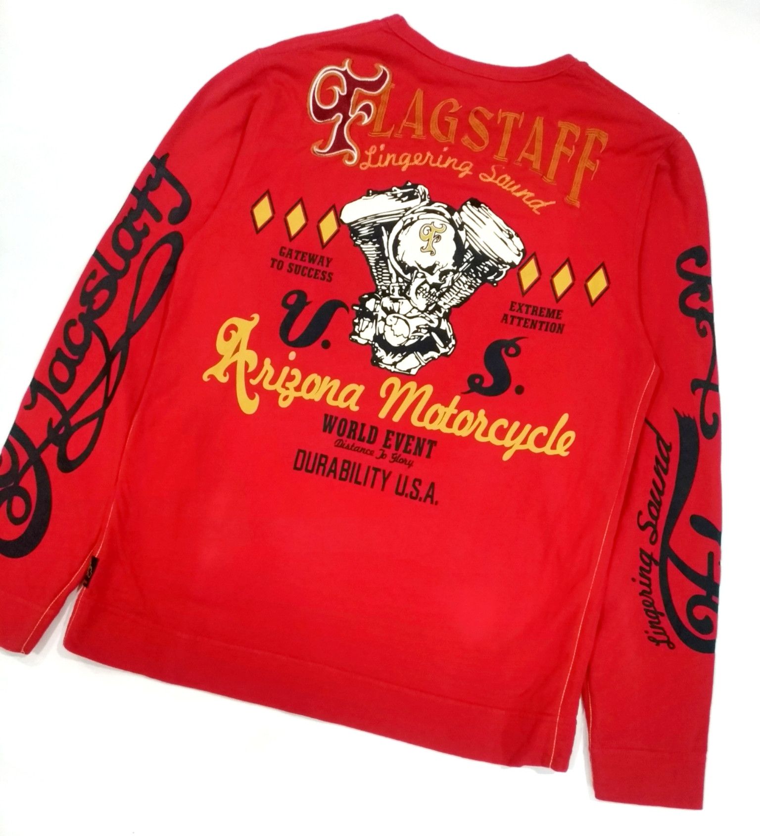 Japanese Brand × West Coast Choppers RARE! FLAGSTAFF HEAVY EMBROIDERED ROCKABILLY TATTOO STYLE Size US M / EU 48-50 / 2 - 3 Thumbnail