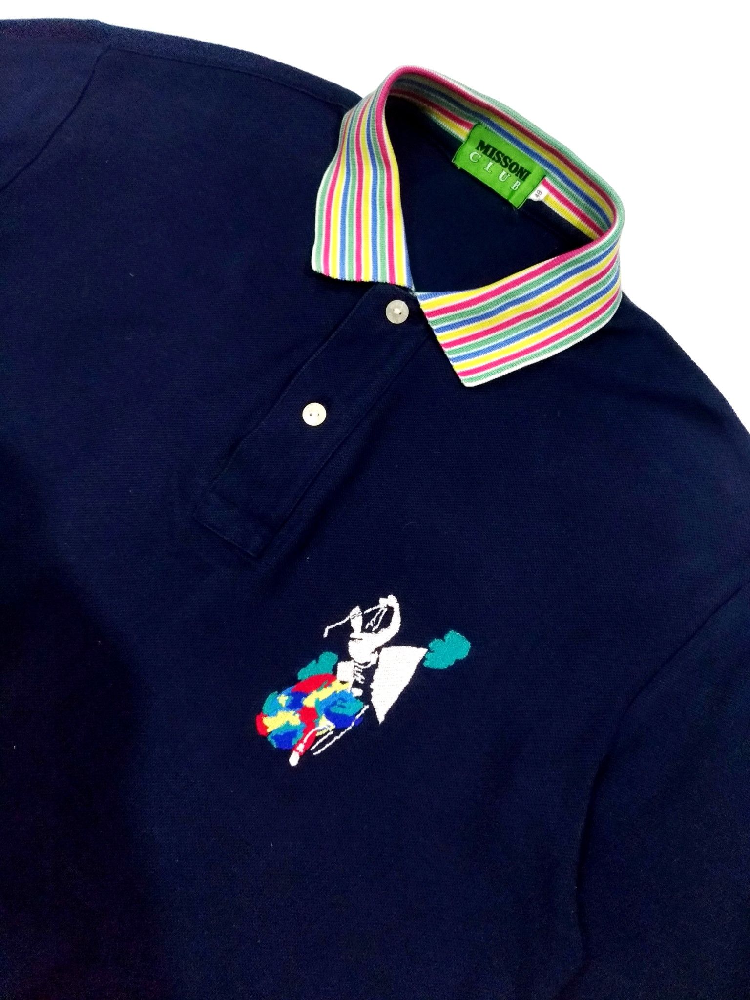 Designer × Missoni RARE! MISSONI CLUB "GOLFER" LOGO POLO SHIRT Size US M / EU 48-50 / 2 - 2 Thumbnail
