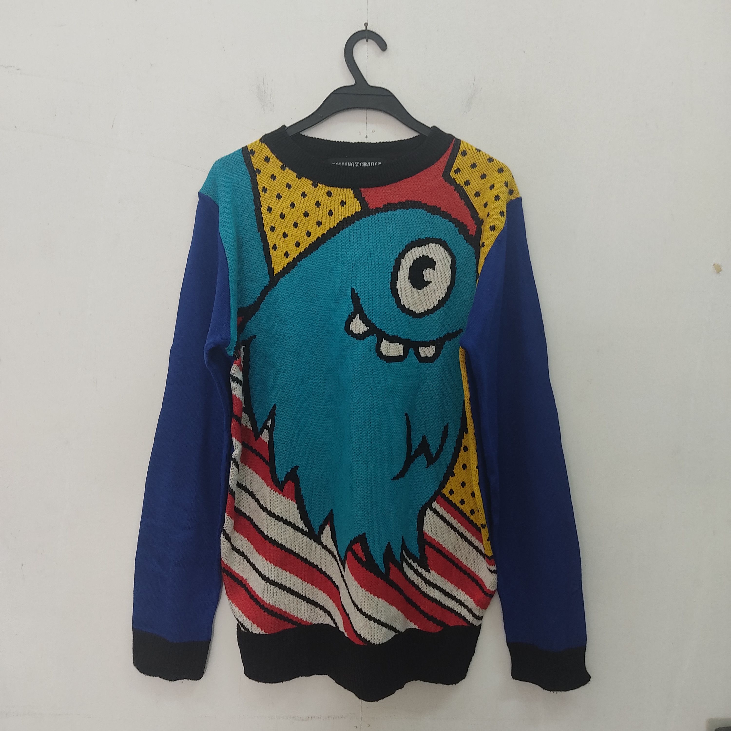 Japanese Brand × Springfield Rolling Cradle Colourful Monster Knitwear Jumper Size US M / EU 48-50 / 2 - 2 Thumbnail