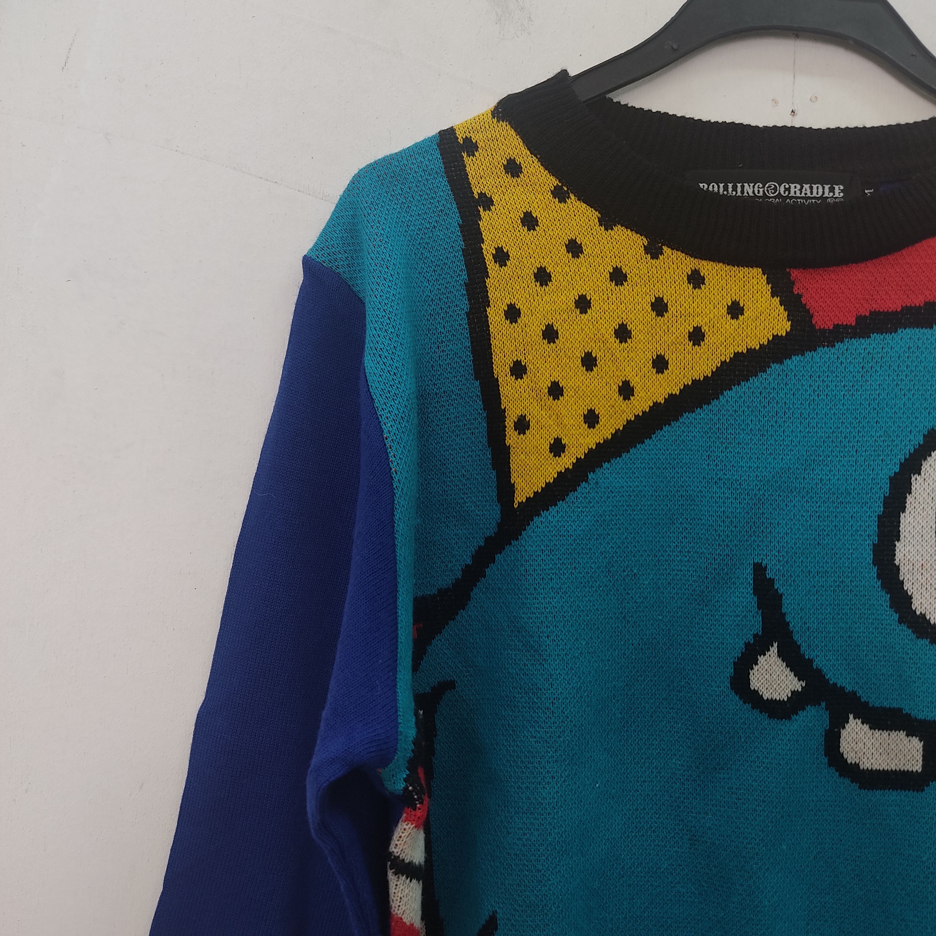 Japanese Brand × Springfield Rolling Cradle Colourful Monster Knitwear Jumper Size US M / EU 48-50 / 2 - 7 Thumbnail