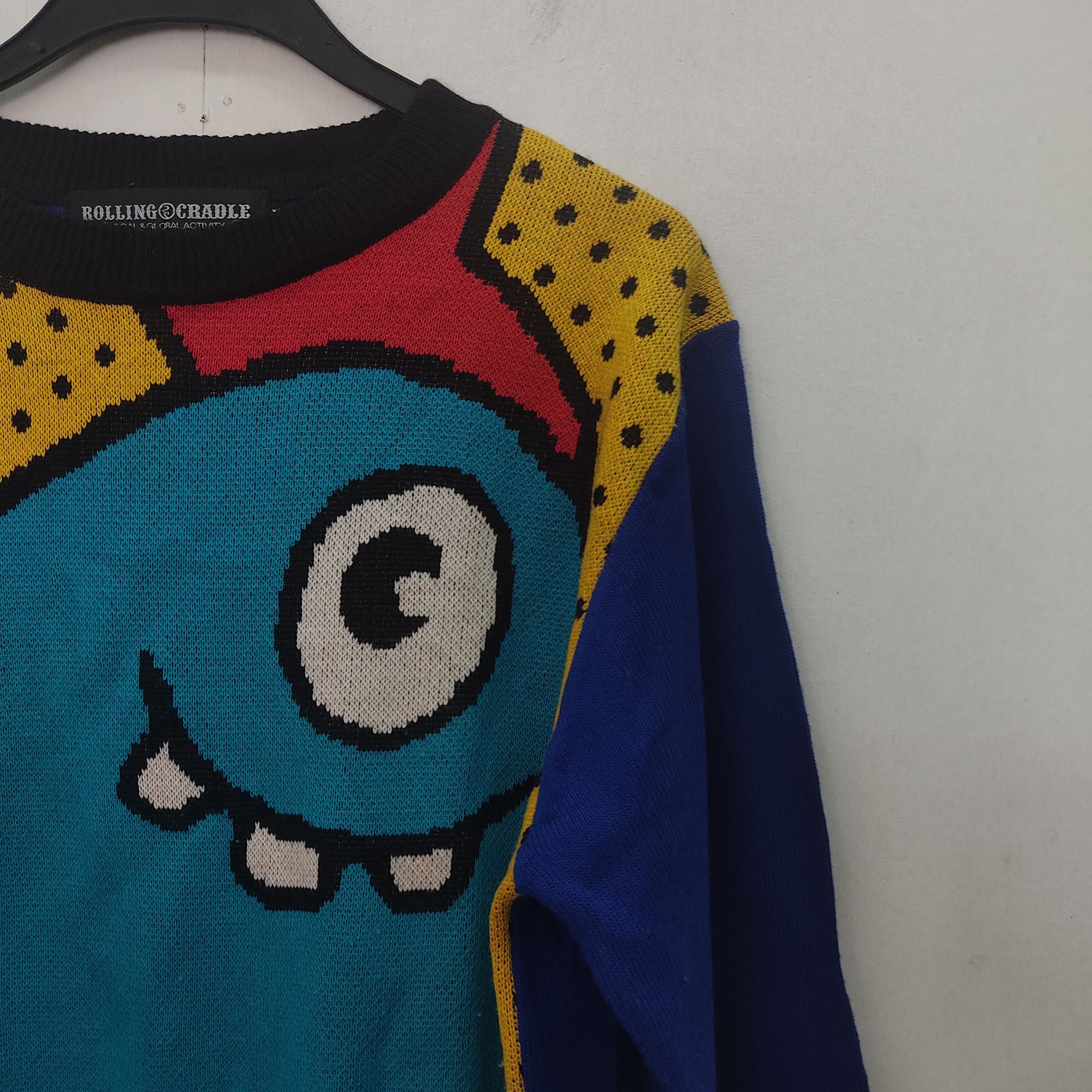 Japanese Brand × Springfield Rolling Cradle Colourful Monster Knitwear Jumper Size US M / EU 48-50 / 2 - 8 Thumbnail