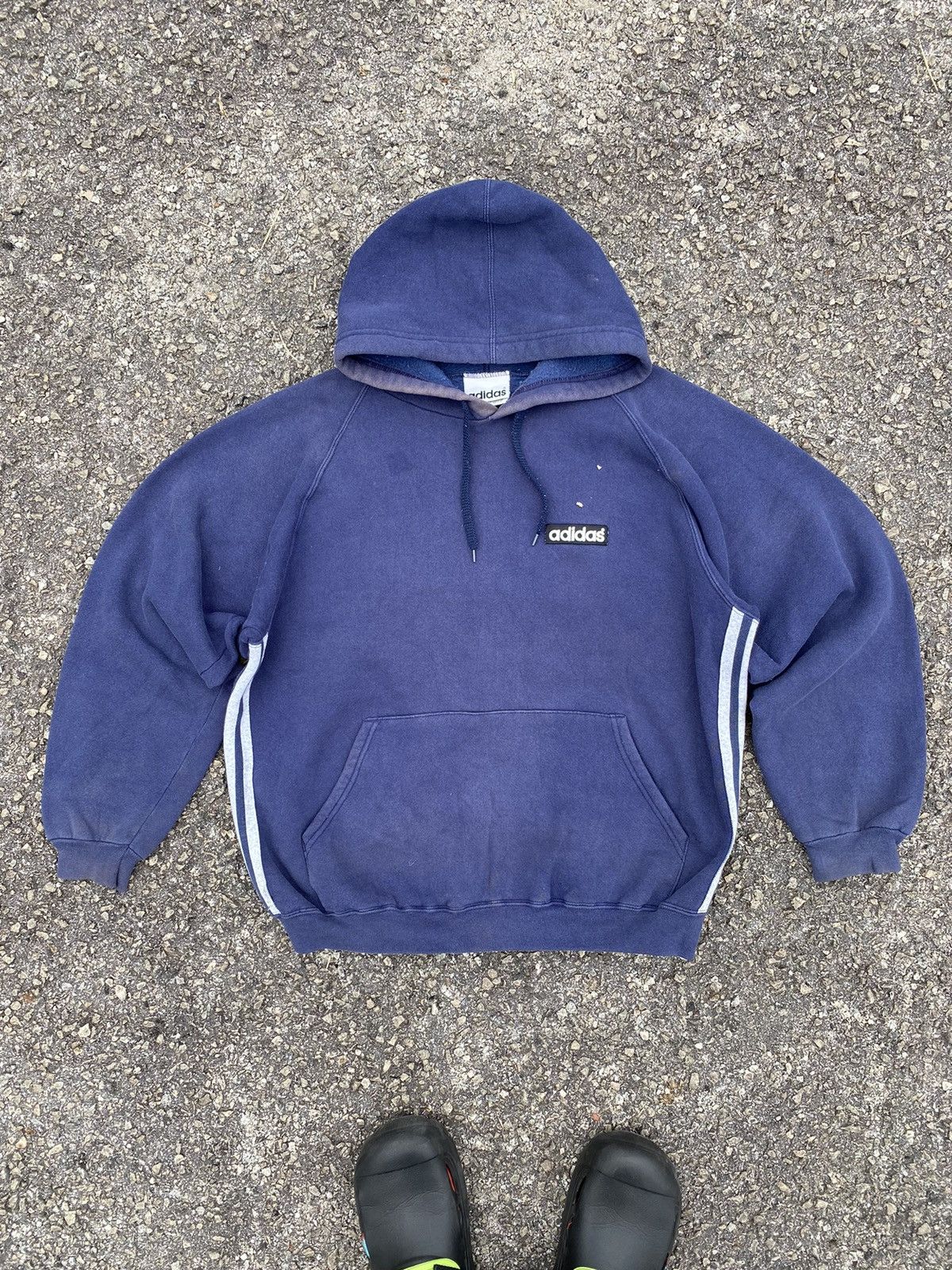 Vintage 🔥 STEALS 🔥 Vintage Adidas Hoodie Sunfaded Size US L / EU 52-54 / 3 - 2 Thumbnail