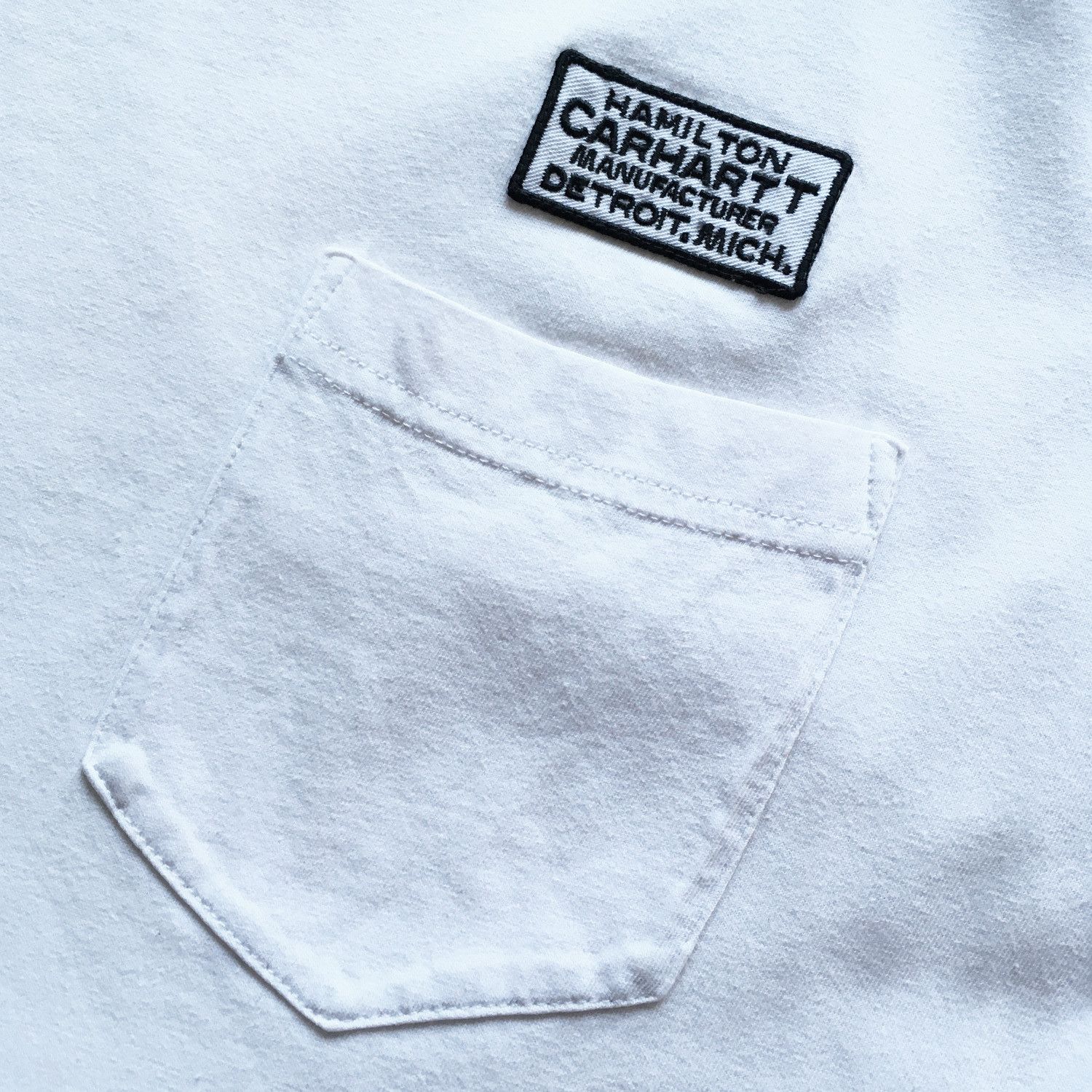 Carhartt Wip Manufacturer Pocket T-Shirt - White Size US M / EU 48-50 / 2 - 2 Thumbnail
