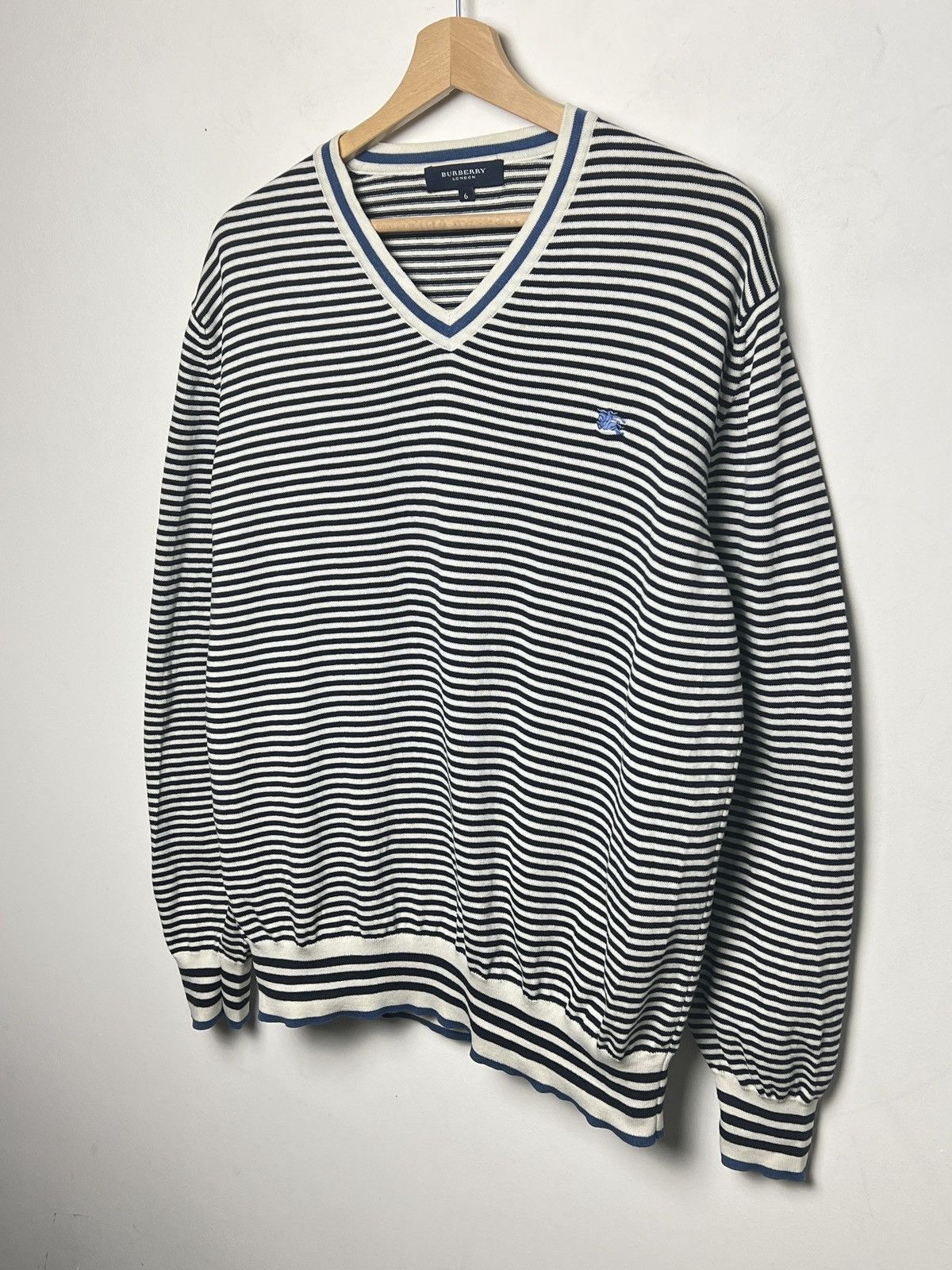 Burberry burberry y2k vintage striped light casual sweater Size US L / EU 52-54 / 3 - 2 Thumbnail
