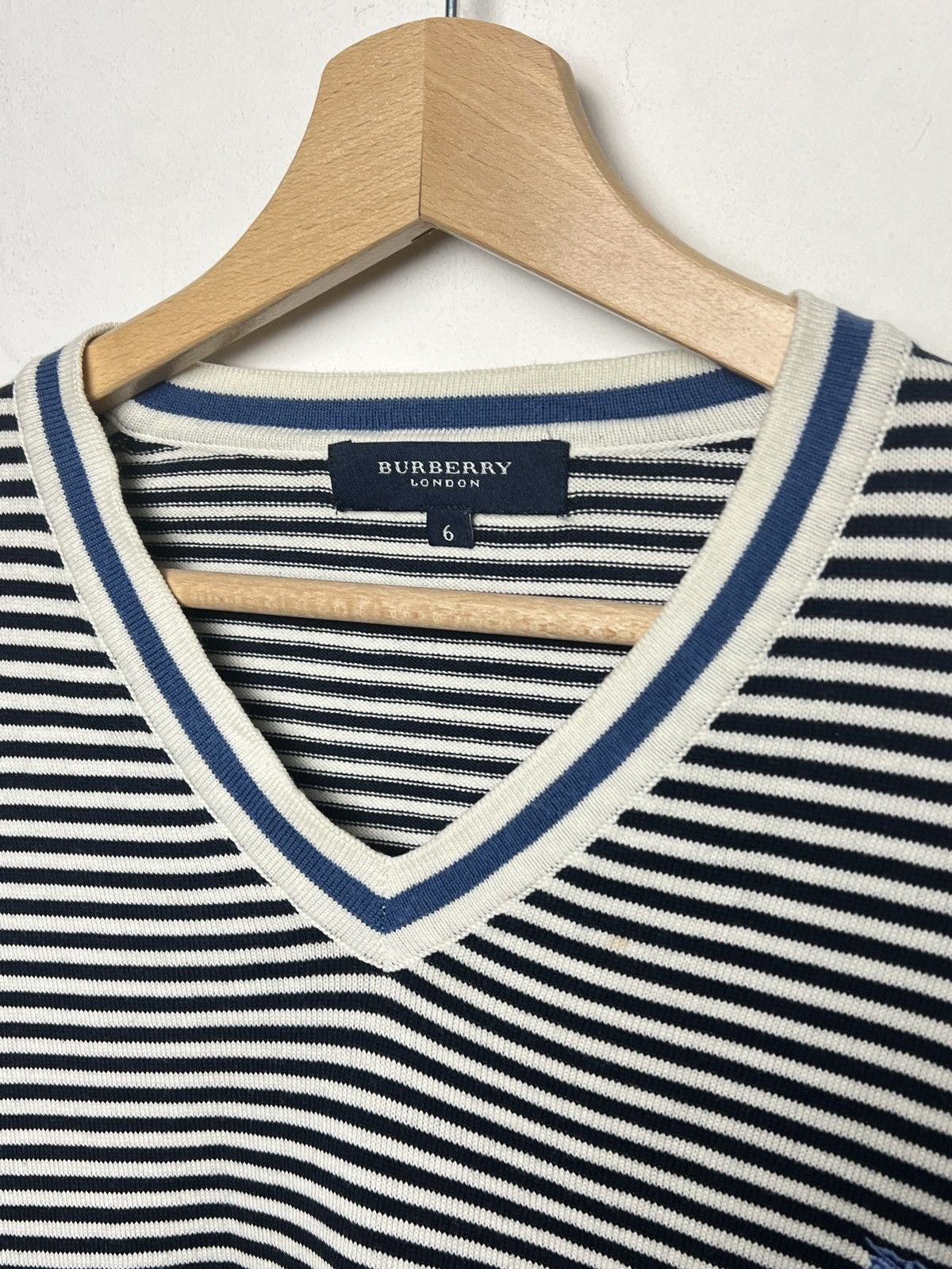 Burberry burberry y2k vintage striped light casual sweater Size US L / EU 52-54 / 3 - 3 Thumbnail