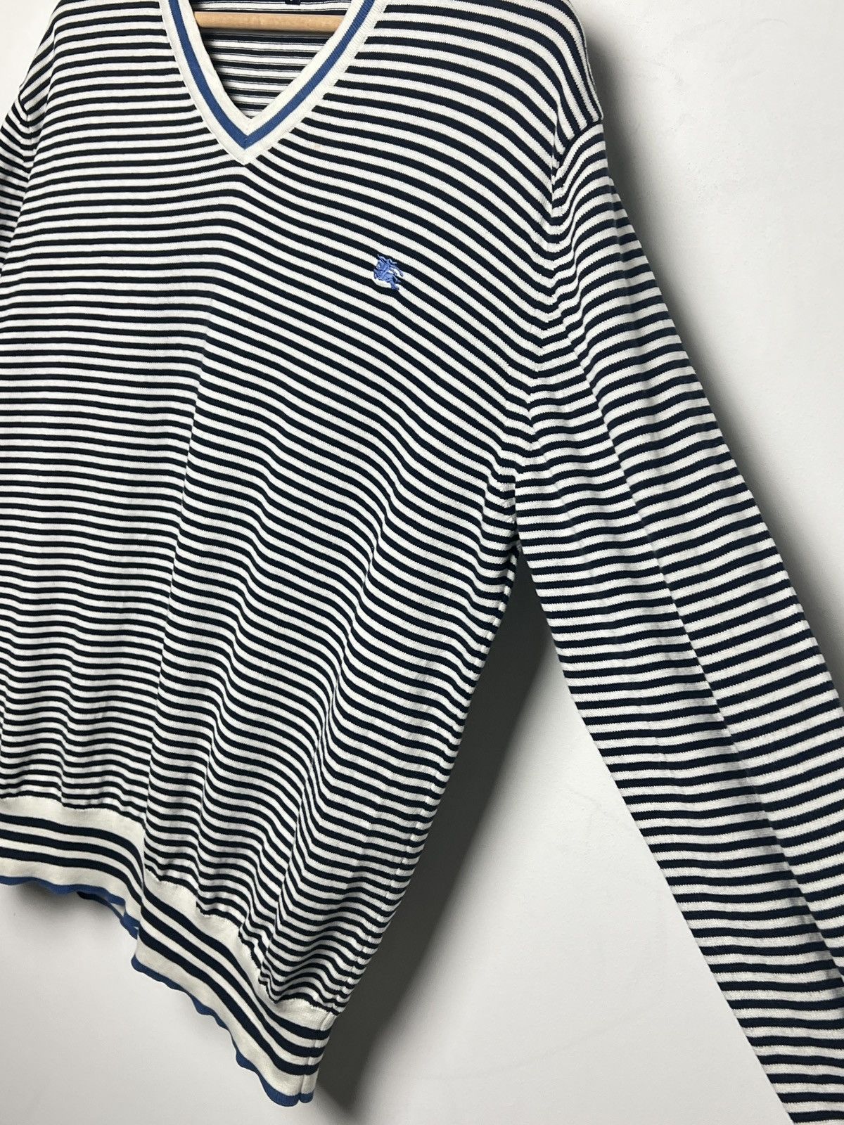 Burberry burberry y2k vintage striped light casual sweater Size US L / EU 52-54 / 3 - 6 Thumbnail