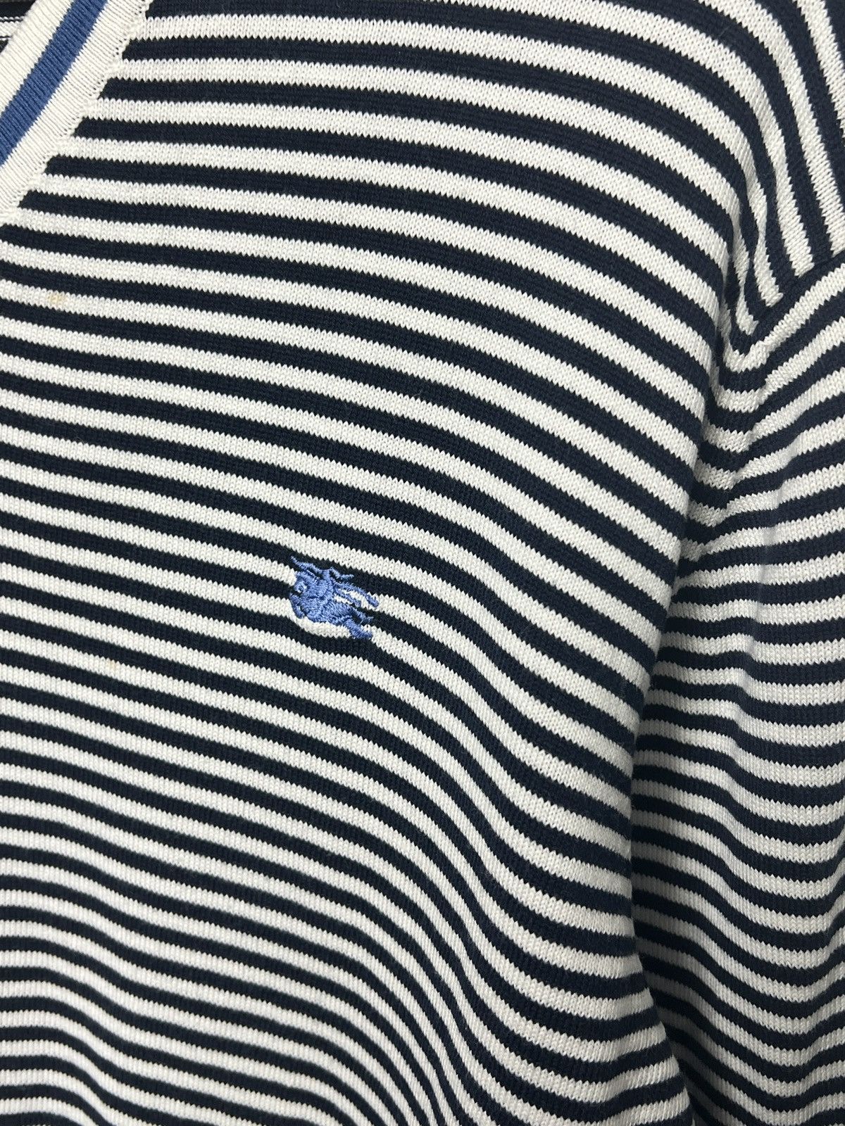 Burberry burberry y2k vintage striped light casual sweater Size US L / EU 52-54 / 3 - 4 Thumbnail