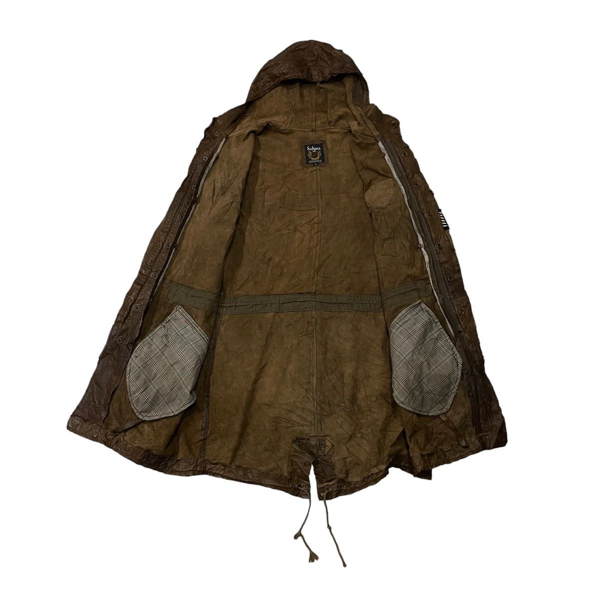 Schott Vintage Schott Fishtail Parka Hoodie Sheep Leather Jacket Size US M / EU 48-50 / 2 - 21 Thumbnail