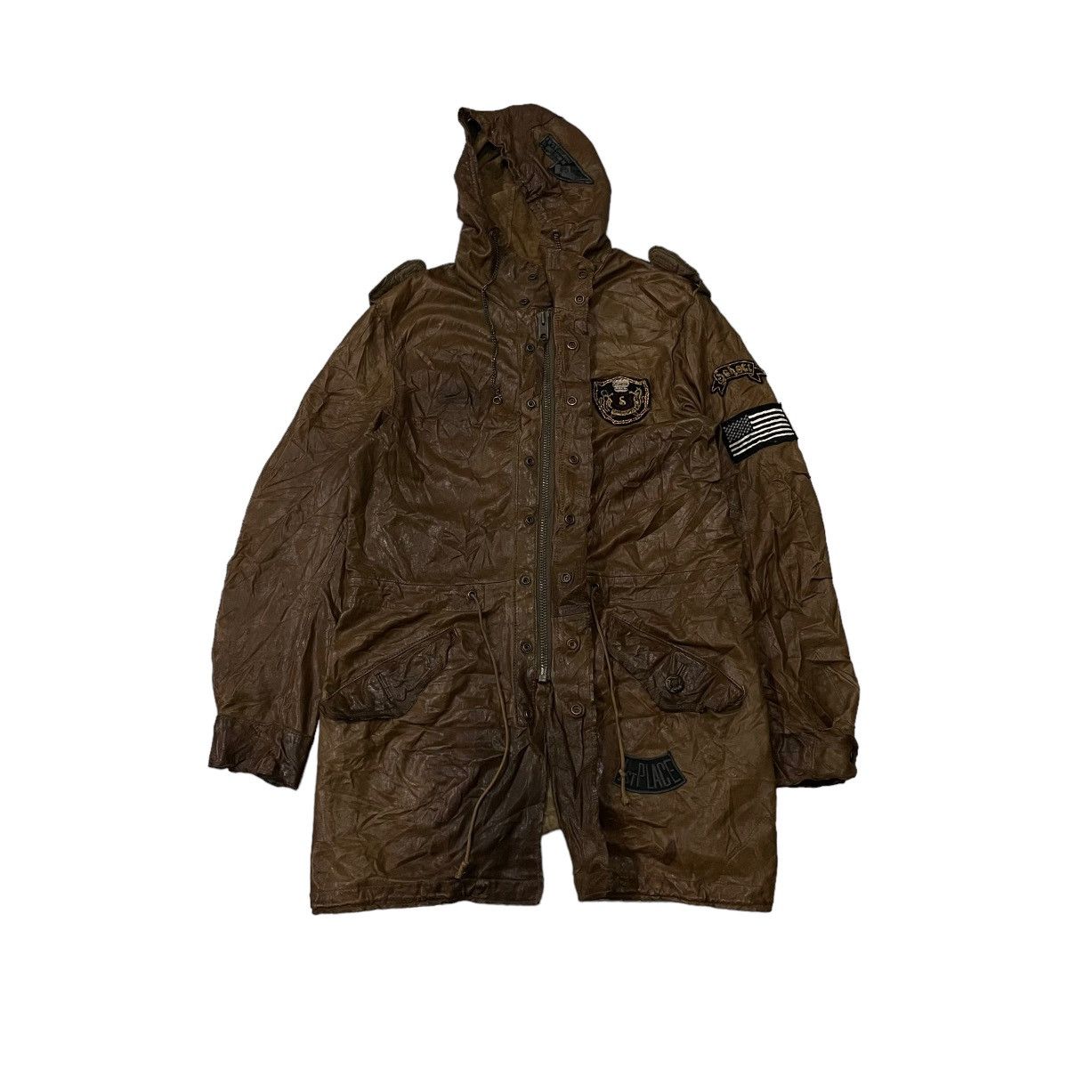 Schott Vintage Schott Fishtail Parka Hoodie Sheep Leather Jacket Size US M / EU 48-50 / 2 - 19 Thumbnail