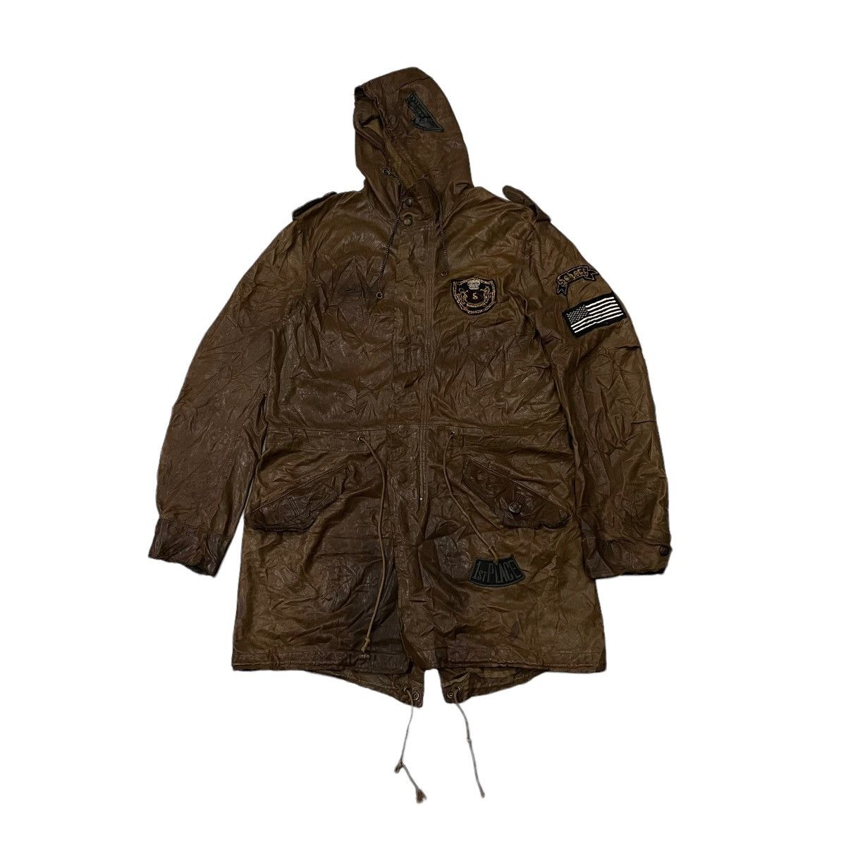 Schott Vintage Schott Fishtail Parka Hoodie Sheep Leather Jacket Size US M / EU 48-50 / 2 - 1 Thumbnail