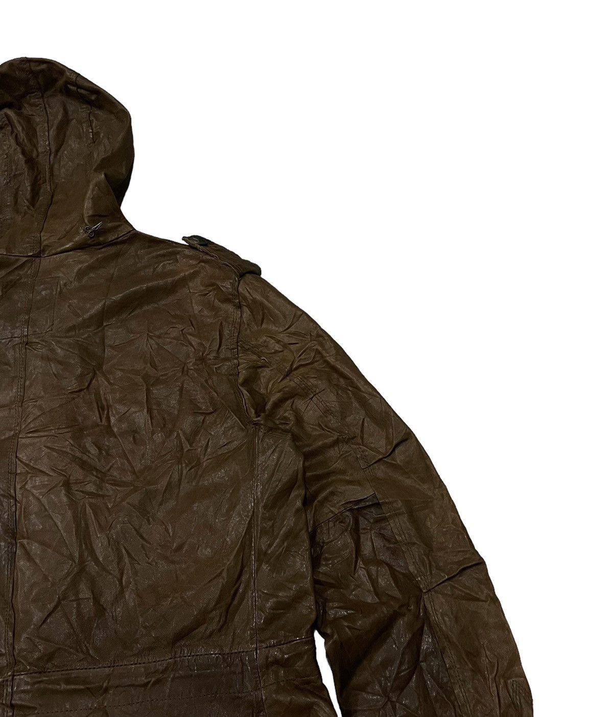Schott Vintage Schott Fishtail Parka Hoodie Sheep Leather Jacket Size US M / EU 48-50 / 2 - 13 Thumbnail