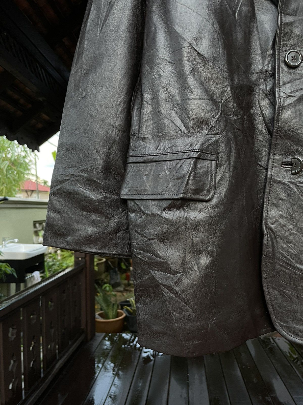 Yohji Yamamoto Y’saccs by Yohji Yamamoto Leather Jacket Size US M / EU 48-50 / 2 - 7 Thumbnail