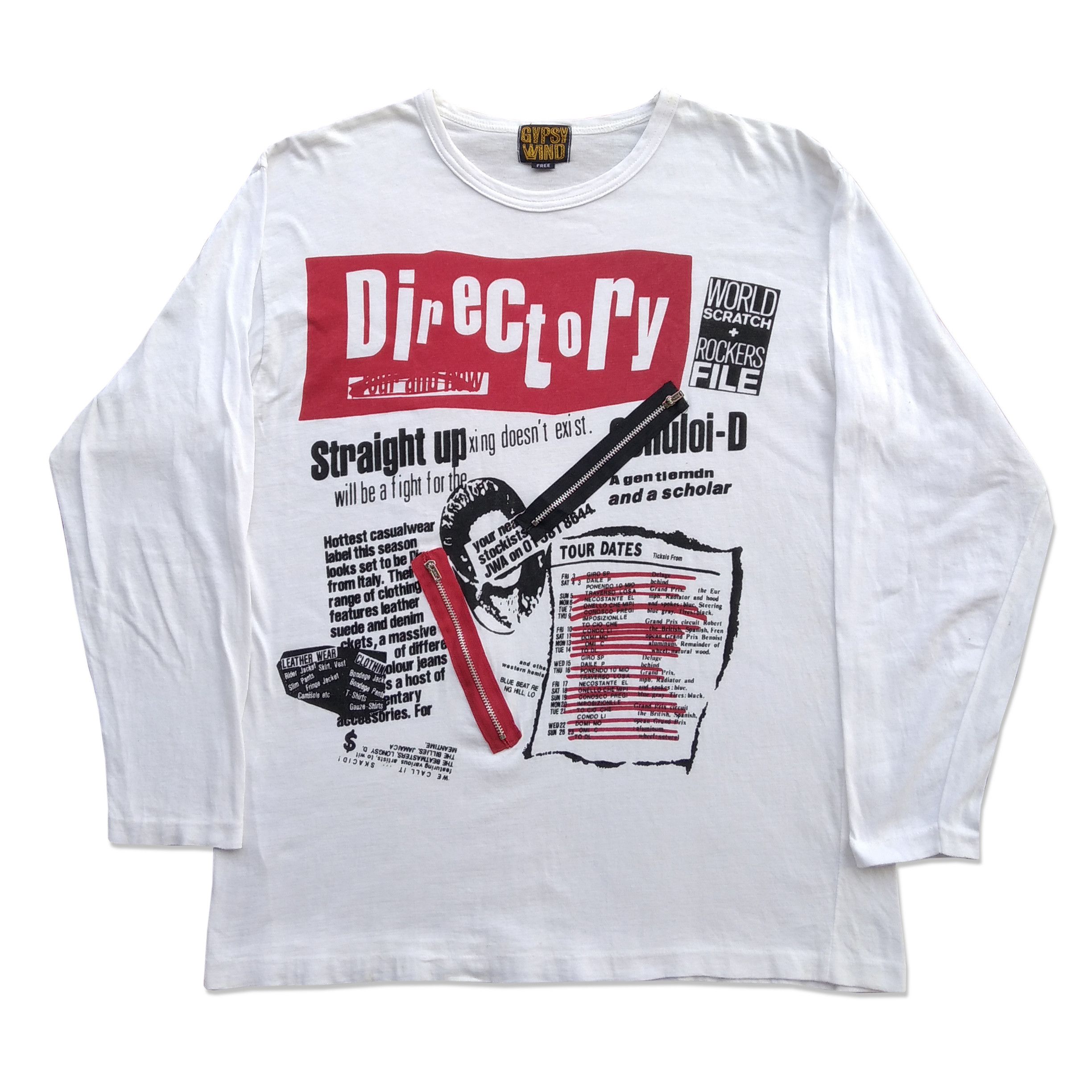 Vintage 90s GYPSY WIND Japanese Brand Long Sleeve T-Shirt