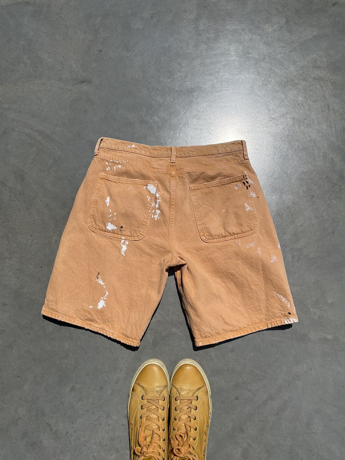 20471120 × If Six Was Nine × Vintage Zara Painted Loose Denim Shorts Size US 32 / EU 48 - 4 Thumbnail