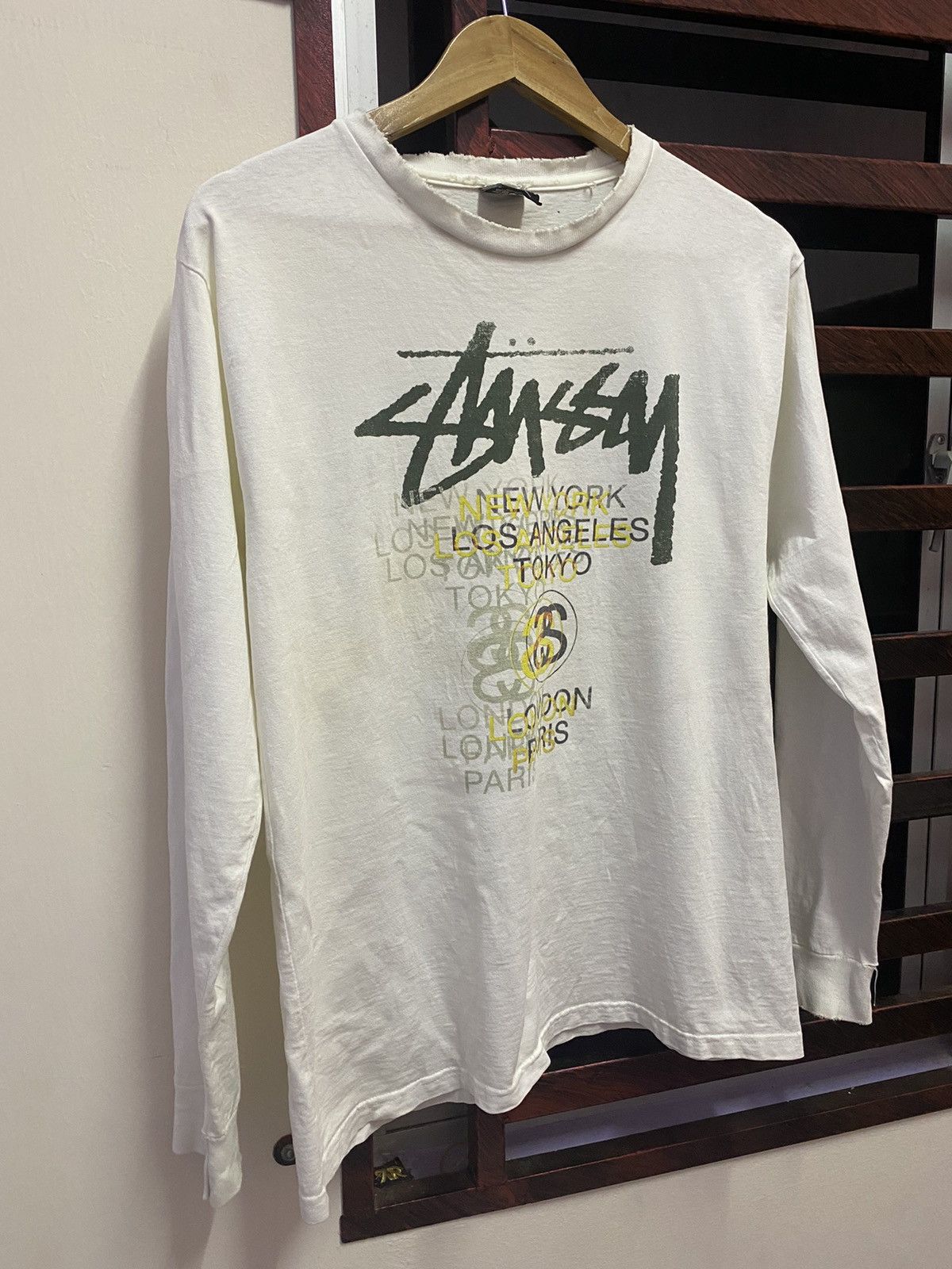 Stussy Vintage Y2K Distressed Stussy Tour Tshirt Size US M / EU 48-50 / 2 - 3 Thumbnail