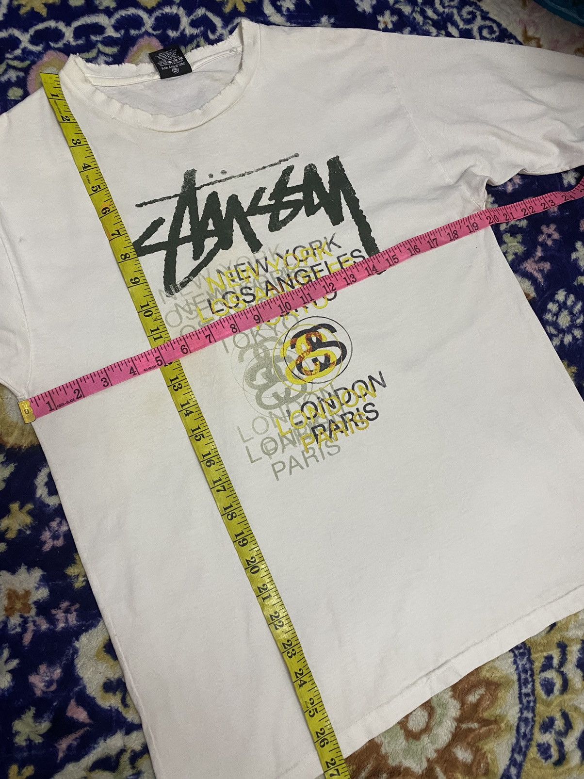 Stussy Vintage Y2K Distressed Stussy Tour Tshirt Size US M / EU 48-50 / 2 - 13 Thumbnail