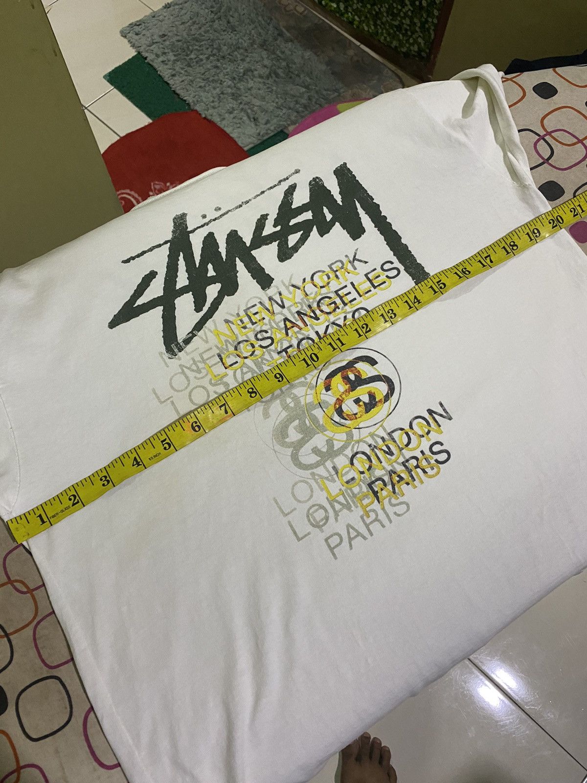 Stussy Vintage Y2K Distressed Stussy Tour Tshirt Size US M / EU 48-50 / 2 - 12 Thumbnail