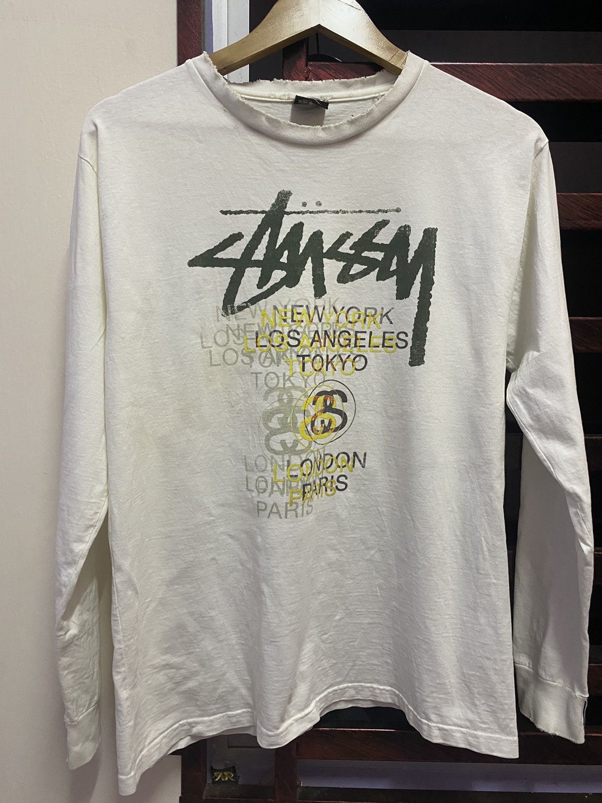 Stussy Vintage Y2K Distressed Stussy Tour Tshirt Size US M / EU 48-50 / 2 - 1 Thumbnail