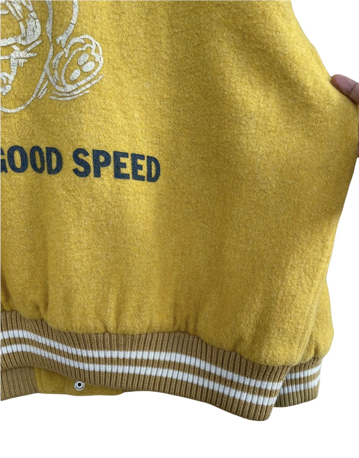 Vintage Vintage Ball Dog Yellow Wool Varsity Jacket Size US L / EU 52-54 / 3 - 5 Thumbnail