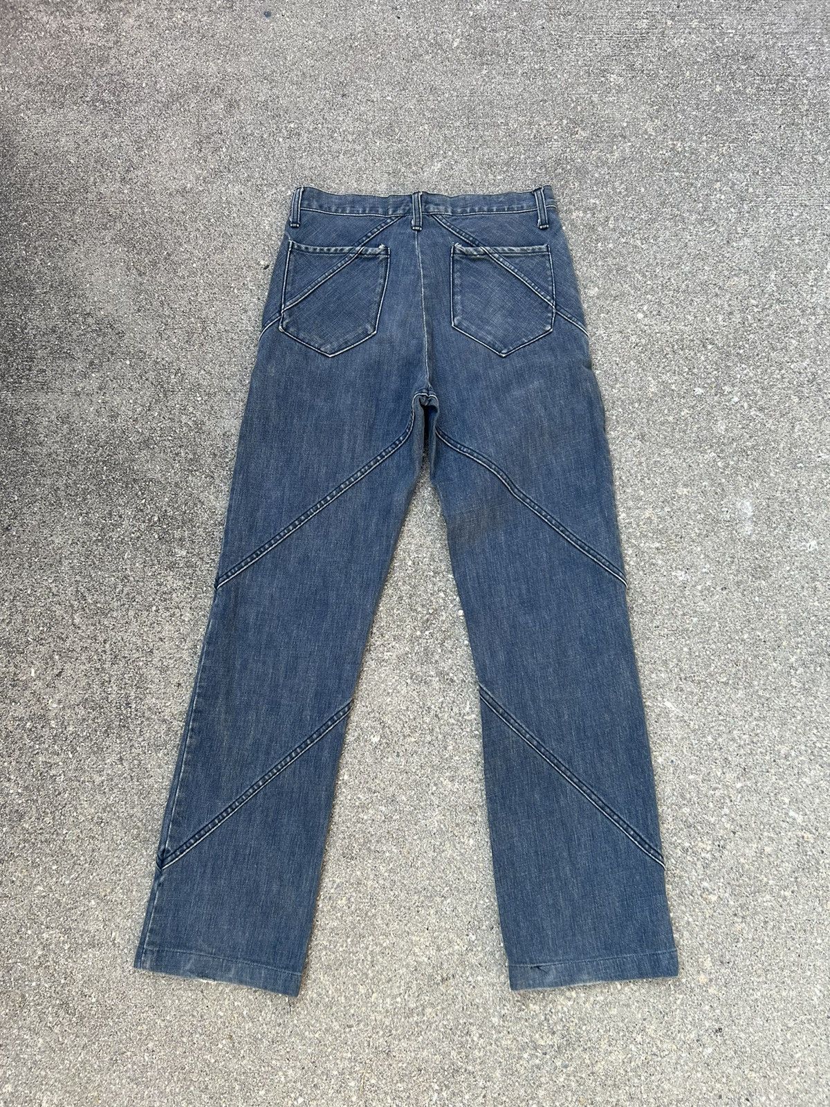 Vintage Vintage SLOW GUN Japan Panelled Denim Jeans Size US 30 / EU 46 - 2 Thumbnail