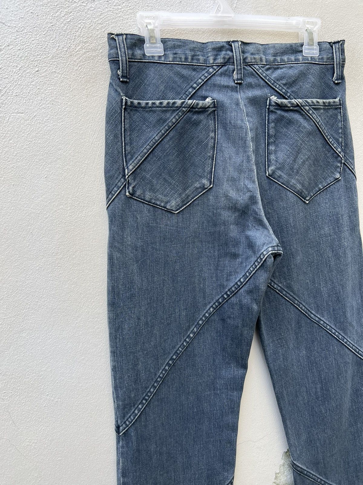 Vintage Vintage SLOW GUN Japan Panelled Denim Jeans Size US 30 / EU 46 - 12 Thumbnail