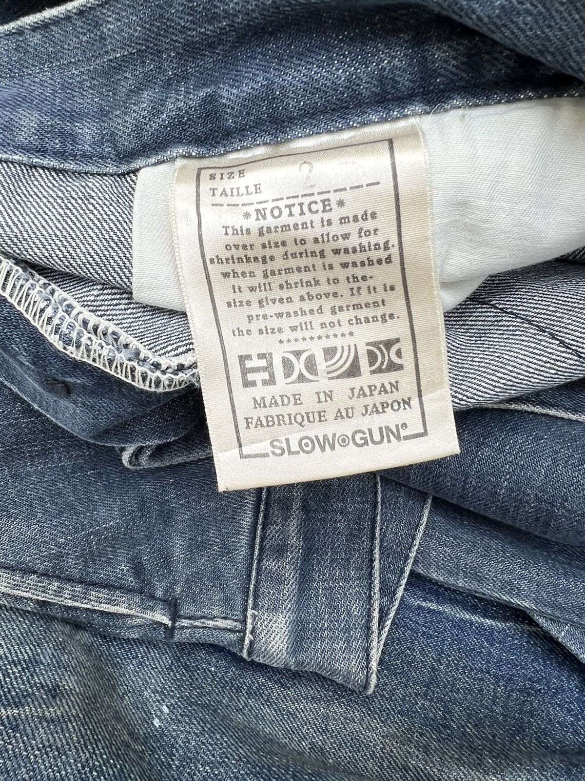 Vintage Vintage SLOW GUN Japan Panelled Denim Jeans Size US 30 / EU 46 - 17 Thumbnail