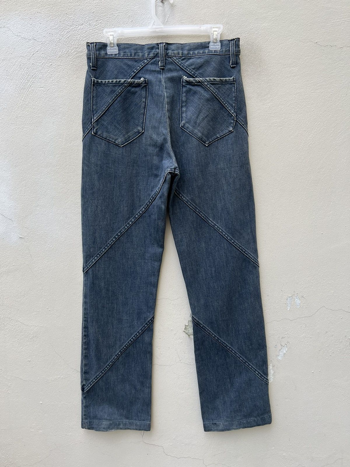Vintage Vintage SLOW GUN Japan Panelled Denim Jeans Size US 30 / EU 46 - 11 Thumbnail