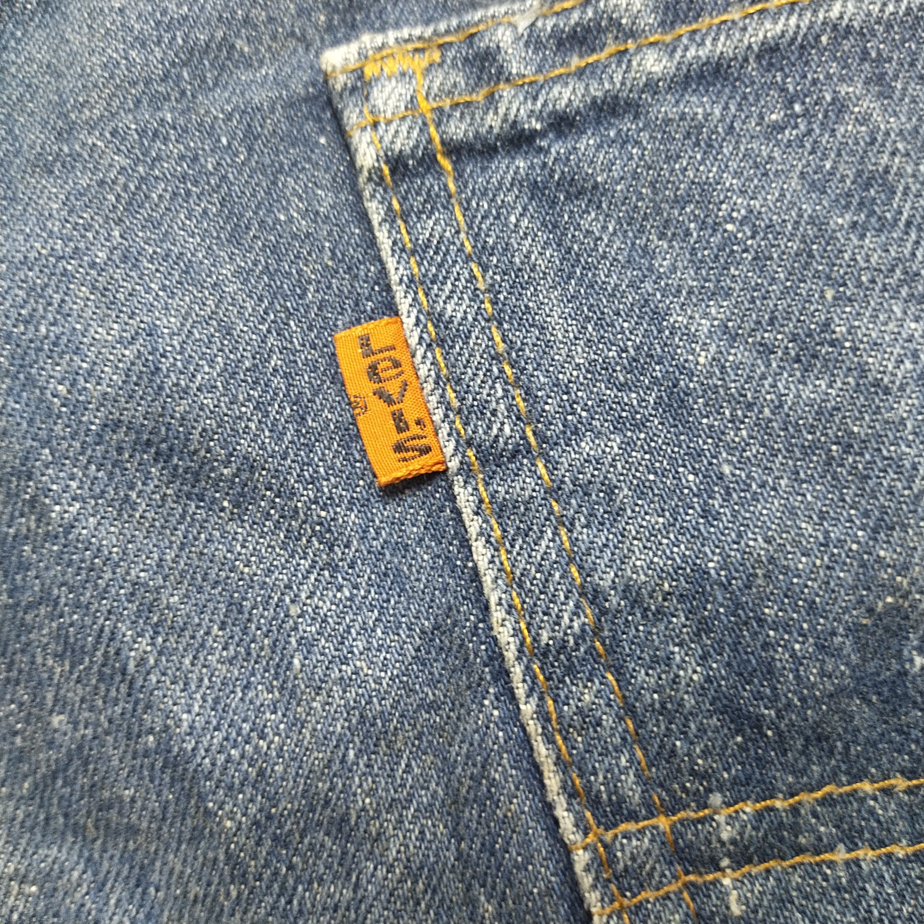 Levi's Vintage Clothing × Vintage Vintage 1960s Levis Orange Tab Talon Zipper (Button #8) Size US 35 - 8 Thumbnail