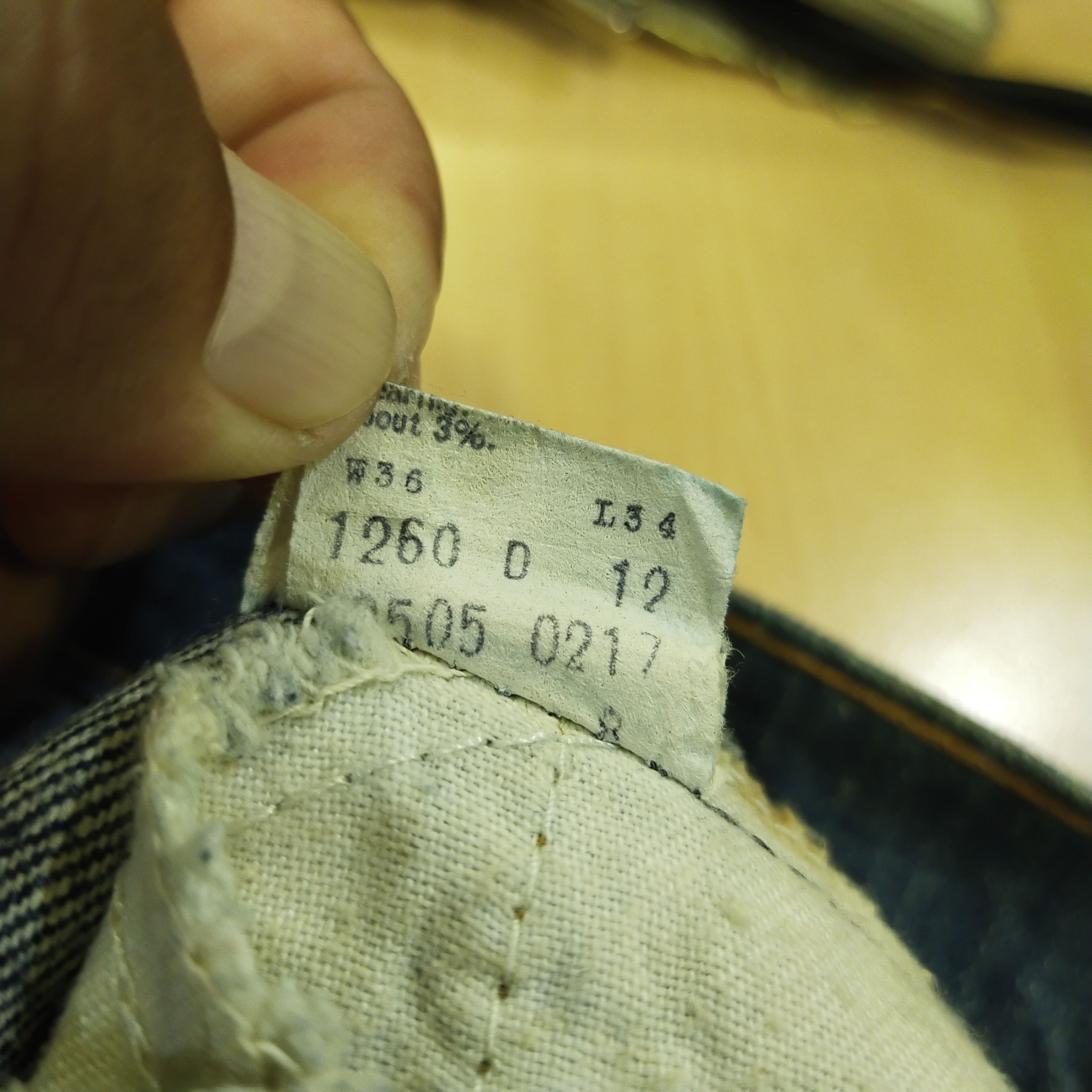 Levi's Vintage Clothing × Vintage Vintage 1960s Levis Orange Tab Talon Zipper (Button #8) Size US 35 - 6 Thumbnail