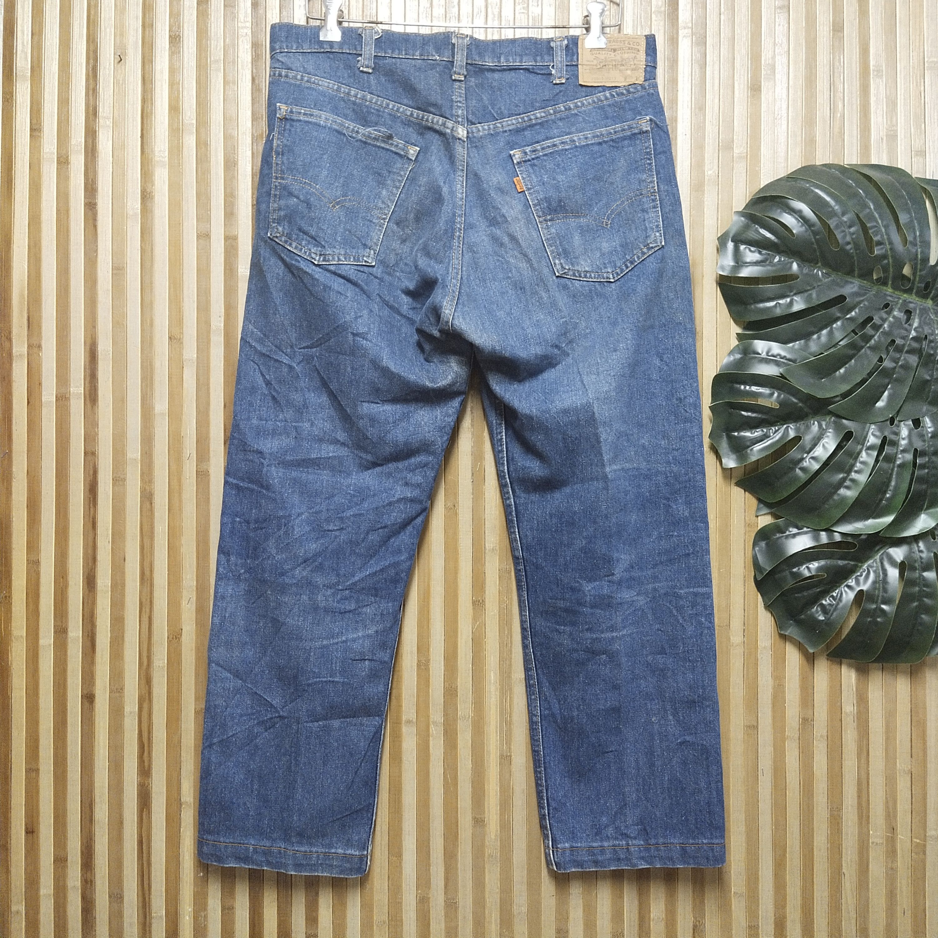 Levi's Vintage Clothing × Vintage Vintage 1960s Levis Orange Tab Talon Zipper (Button #8) Size US 35 - 2 Thumbnail