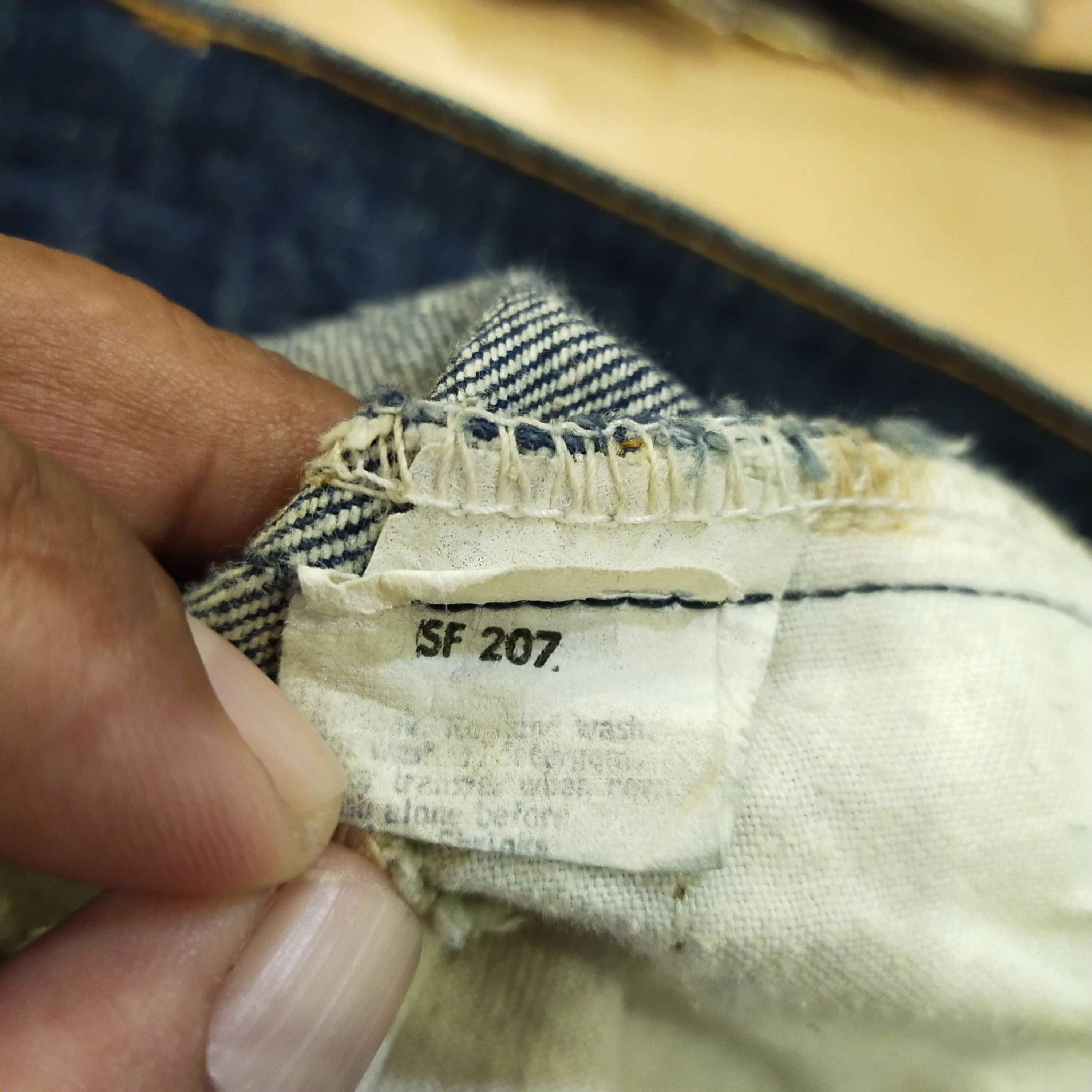 Levi's Vintage Clothing × Vintage Vintage 1960s Levis Orange Tab Talon Zipper (Button #8) Size US 35 - 5 Thumbnail